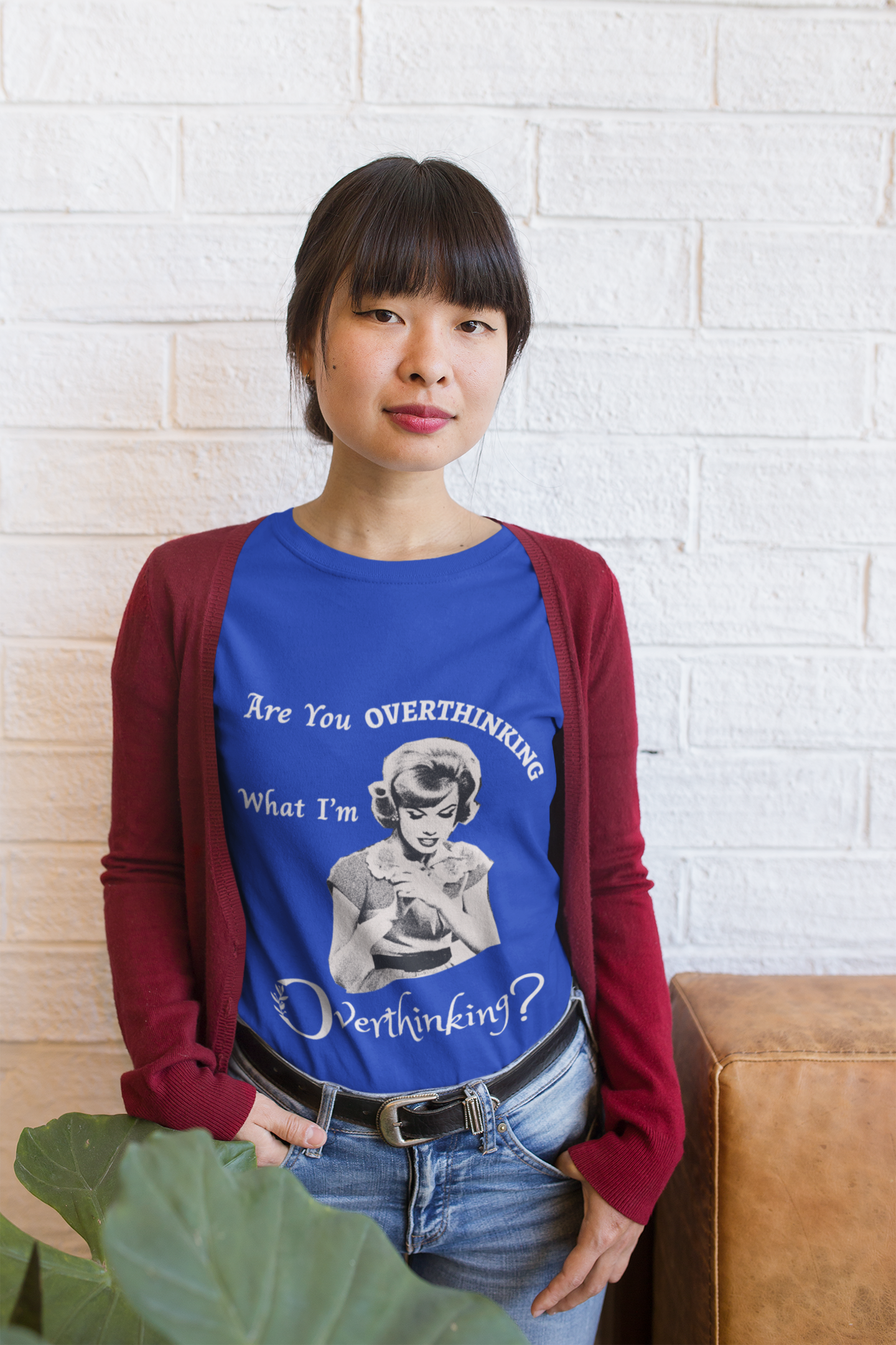 Funny Overthinking Unisex Tee, Relaxed Fit T-shirt for Mental Health Awareness, Gift for Friends, Self-Care Apparel, Anxiety Humor Shirt