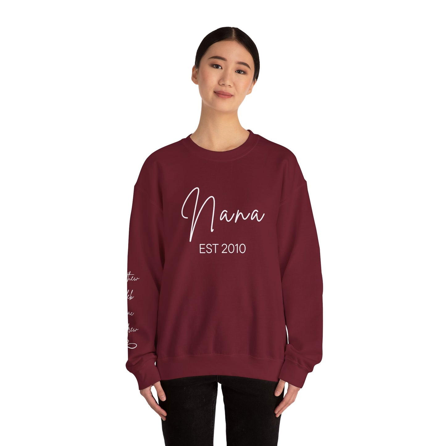 Personalized "Nana" Sweatshirt - Script Graphic, Minimal Cozy Pullover