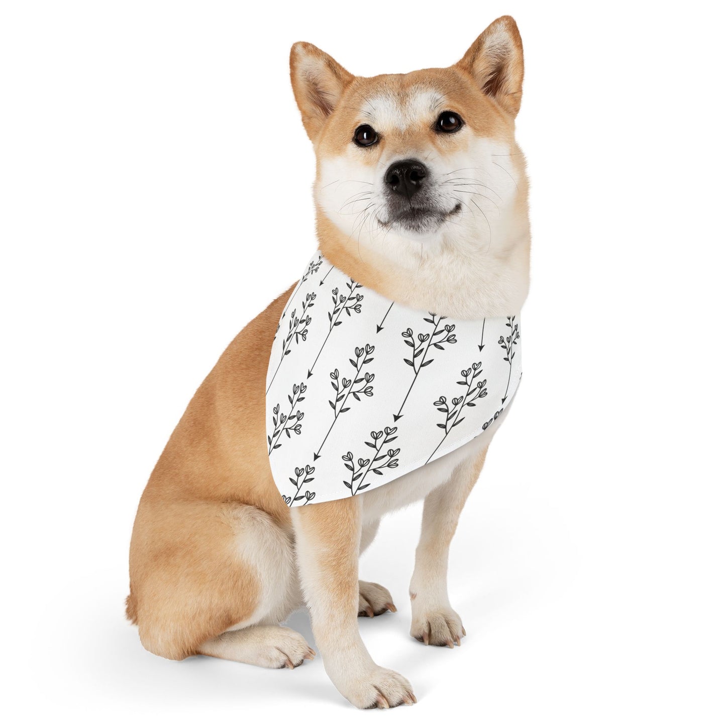 Floral Arrow Pet Bandana-without hearts