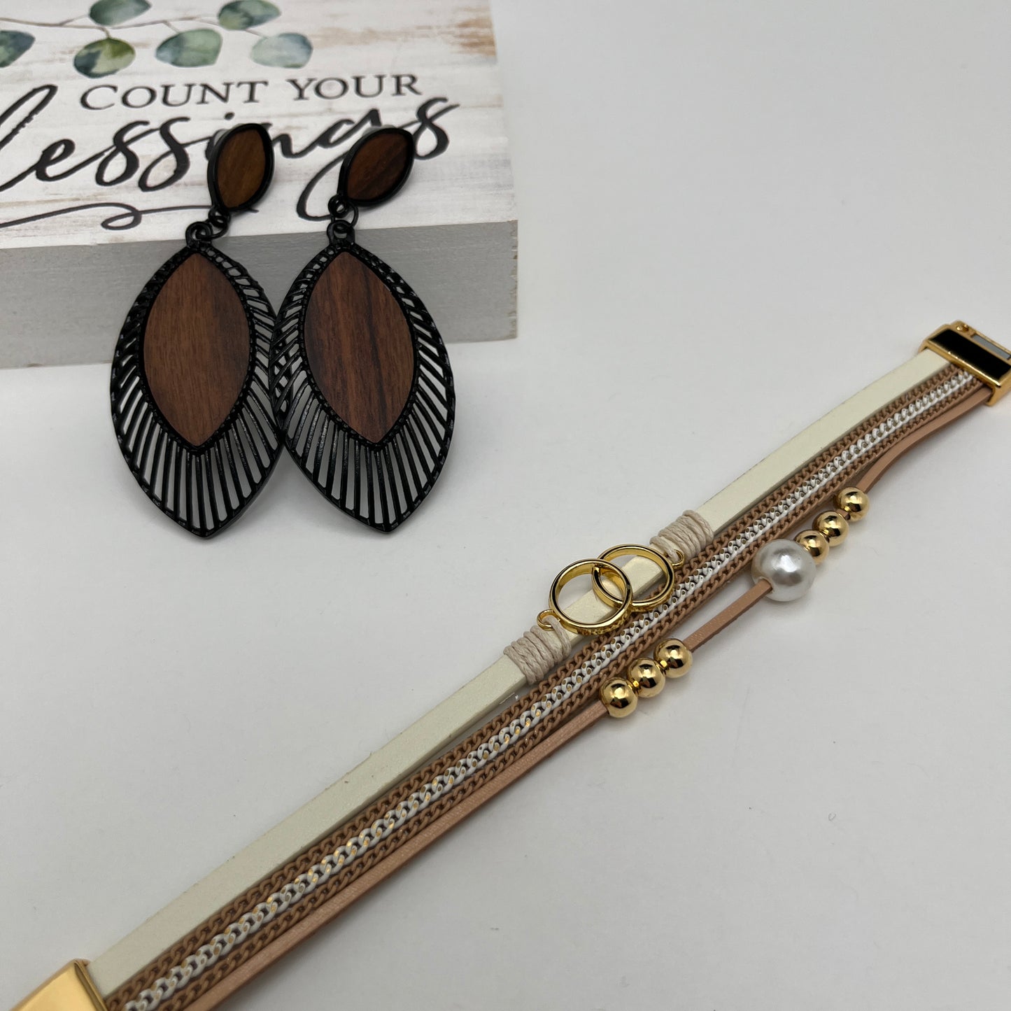 Leaf design dangle earrings-the perfect day to night transition earring