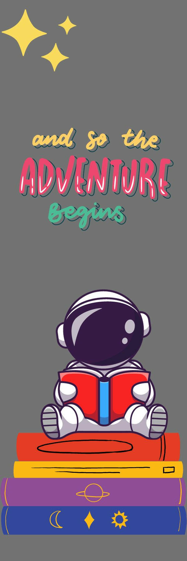 Space themed bookmarks with spaceman keychain