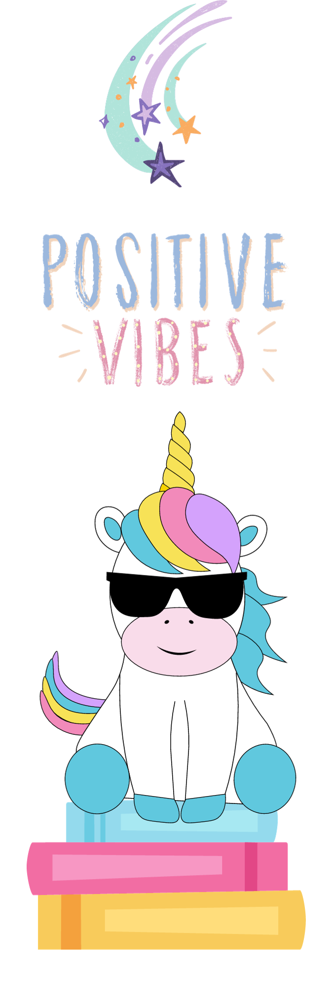 Unicorn themed bookmarks complete with unicorn charm