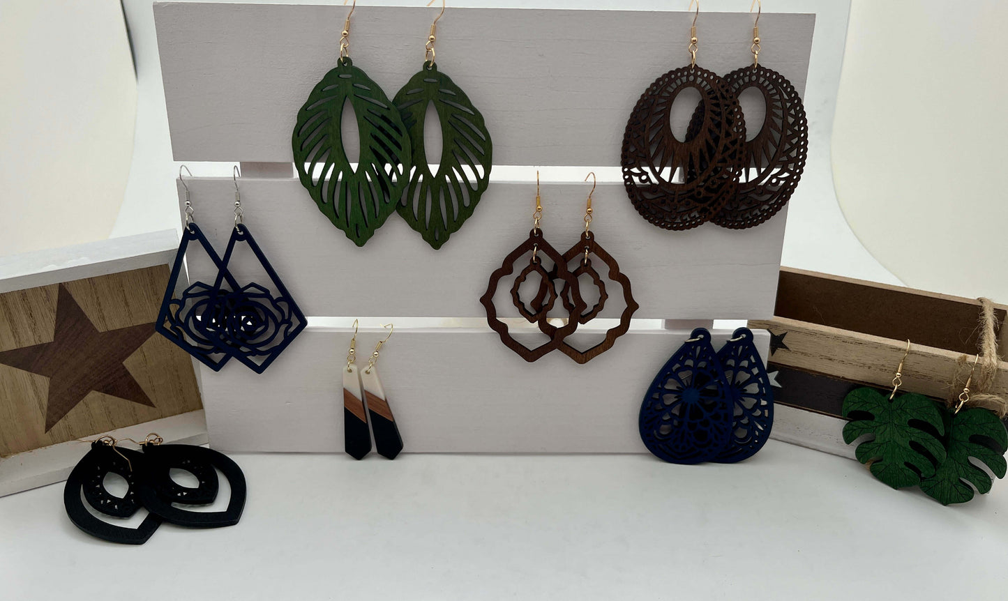 The Wooden Collection- The Brown Diamond earring