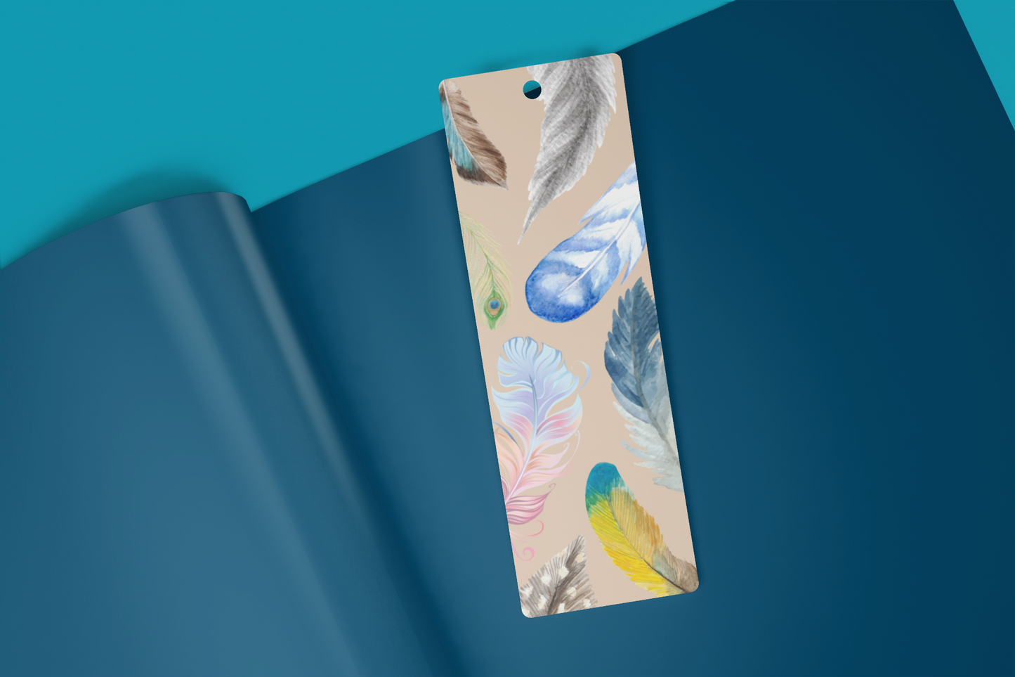 Unique Feather-themed bookmarks, sold individually or in sets of four; tassel included but not pictured