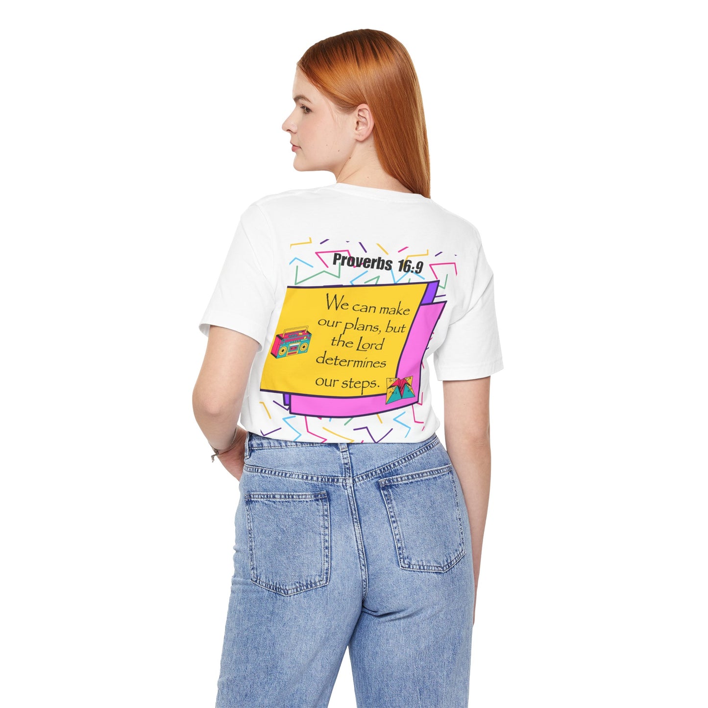 Step by Step Proverbs 16:9 Retro Christian T-Shirt