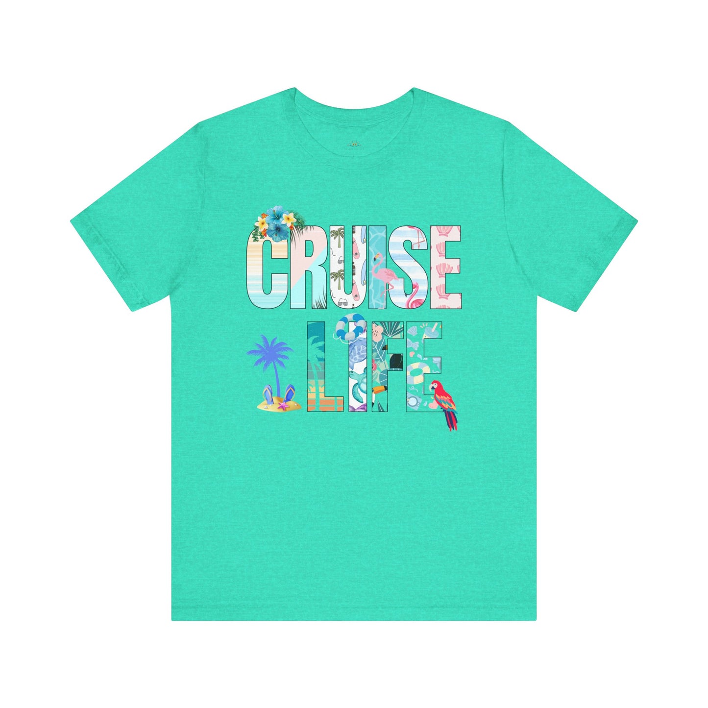 Tropical Cruise Life Tee, Vacation Shirt, Summer Wardrobe Essential, Unisex Graphic Tee, Beachwear, Travel Gift, Casual Style