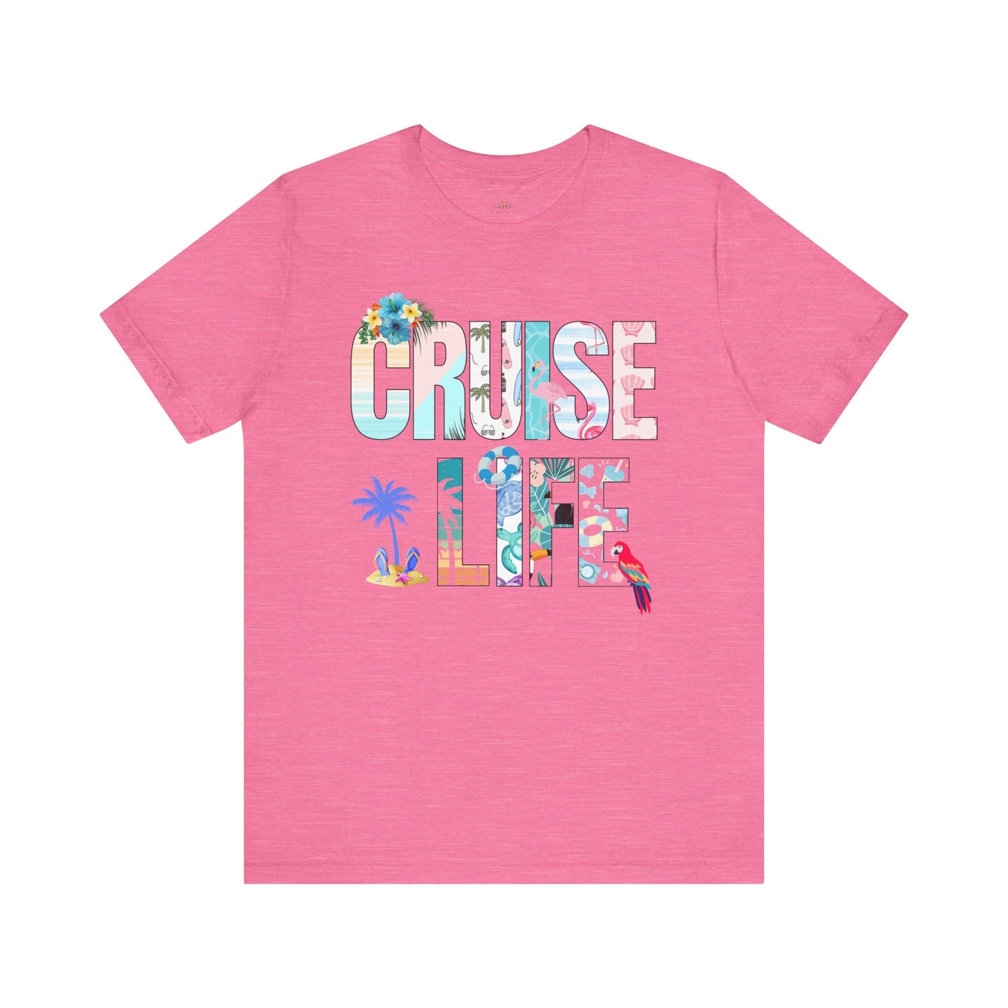Tropical Cruise Life Tee, Vacation Shirt, Summer Wardrobe Essential, Unisex Graphic Tee, Beachwear, Travel Gift, Casual Style