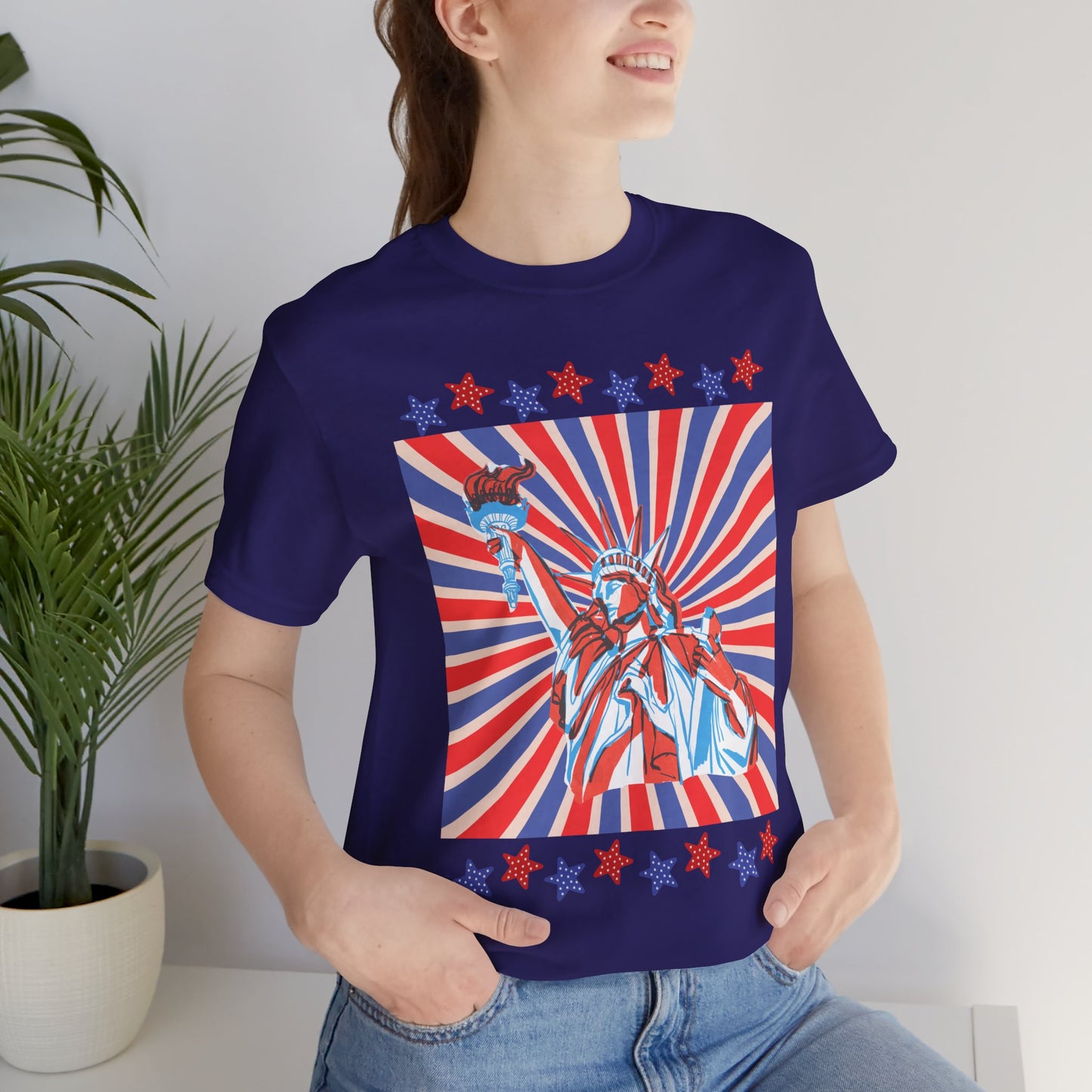Statue of Liberty Retro Patriotic T-Shirt