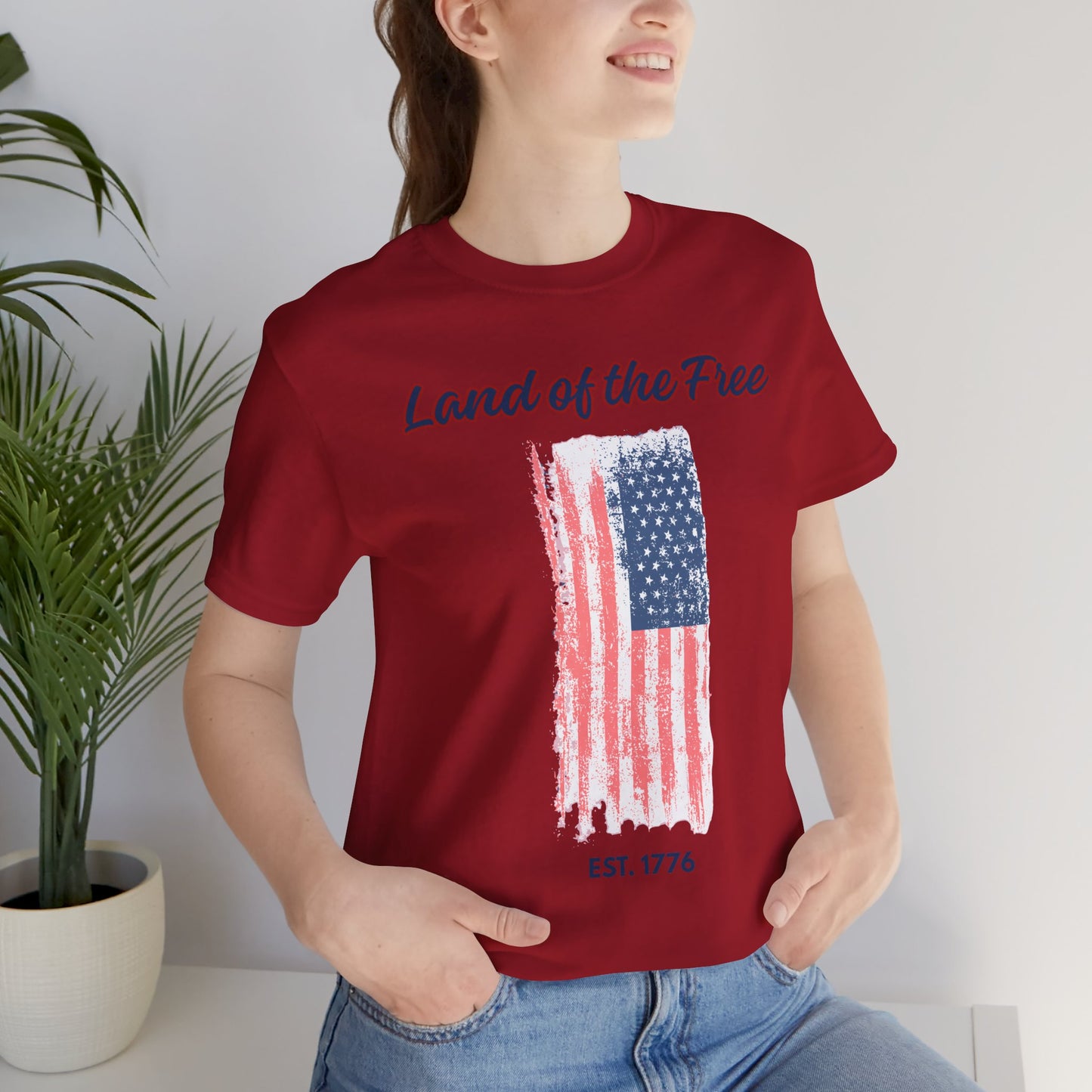 Land of the Free Flag T-Shirt — Est. 1776 Patriotic Tee