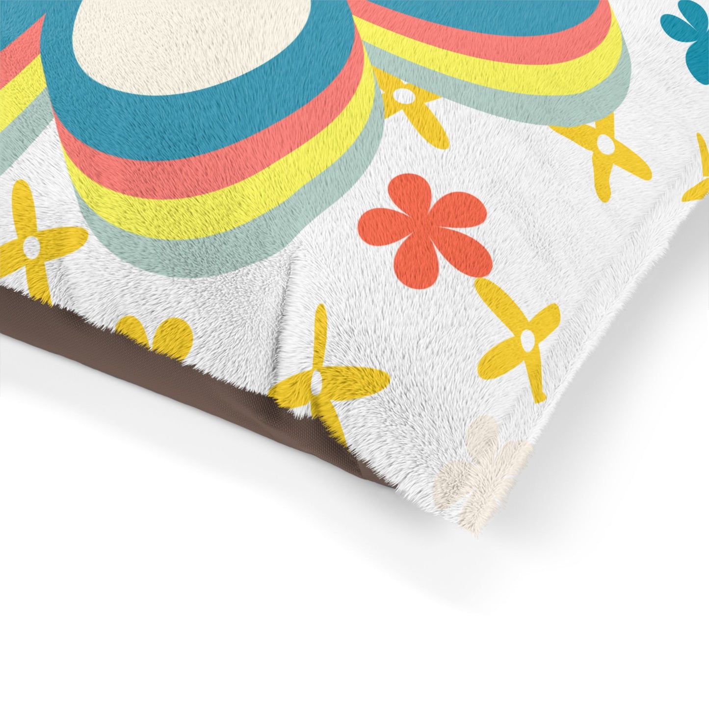 Colorful Floral Pet Bed for Cozy Comfort, Dog Couch, Cat Cushion, Pet Accessories, Flower Pet Pad