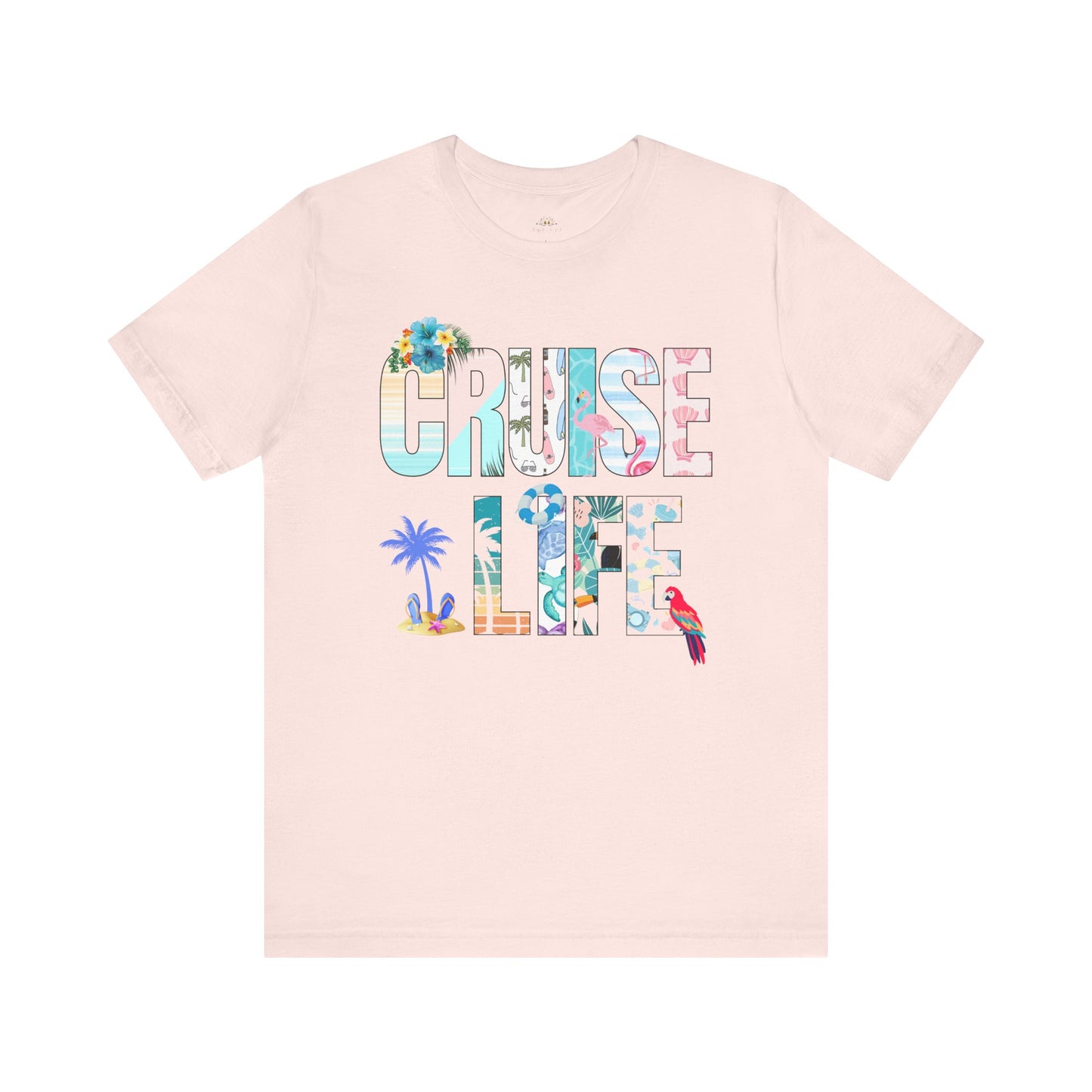 Tropical Cruise Life Tee, Vacation Shirt, Summer Wardrobe Essential, Unisex Graphic Tee, Beachwear, Travel Gift, Casual Style
