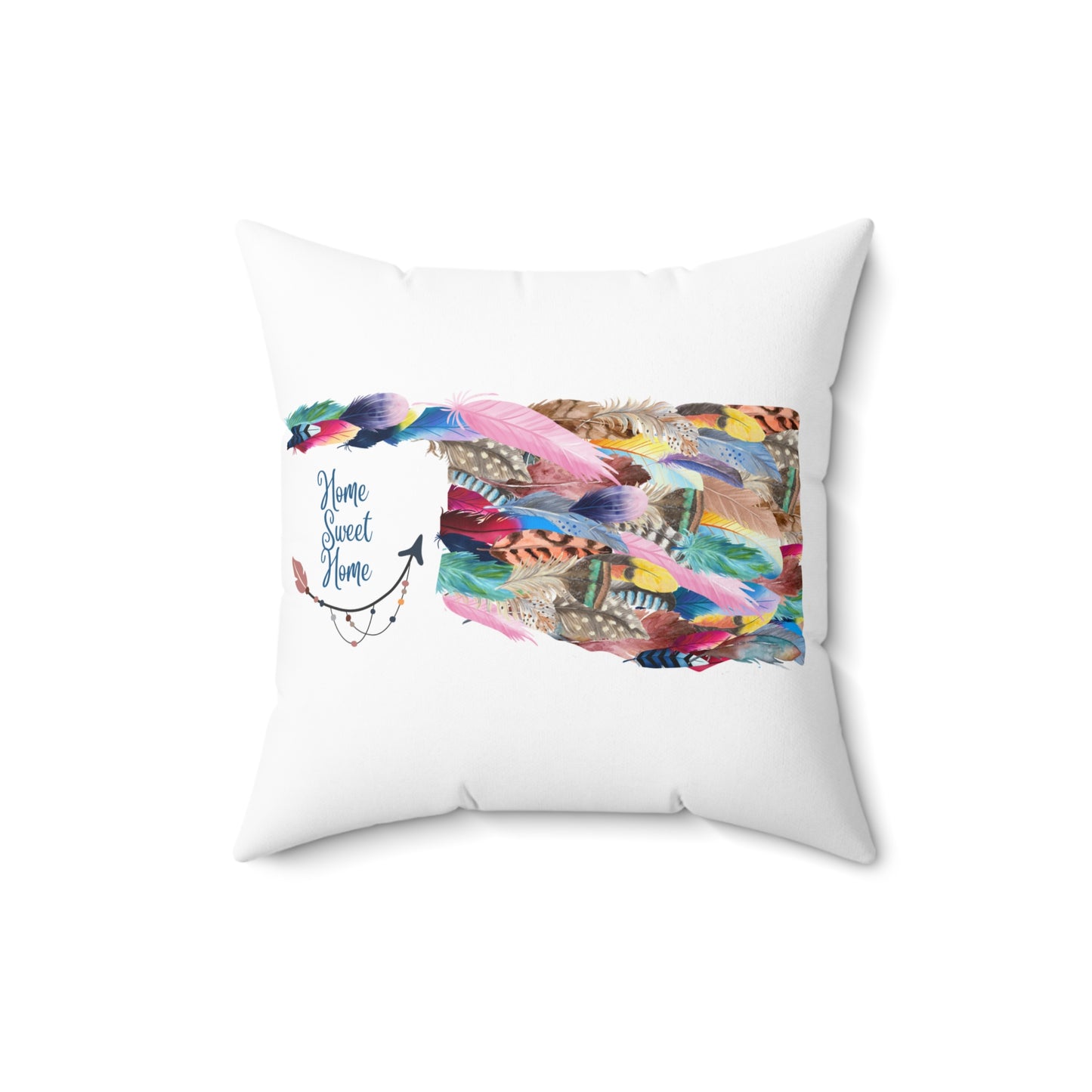 Oklahoma is Home Sweet Home-Spun Polyester Square Pillow