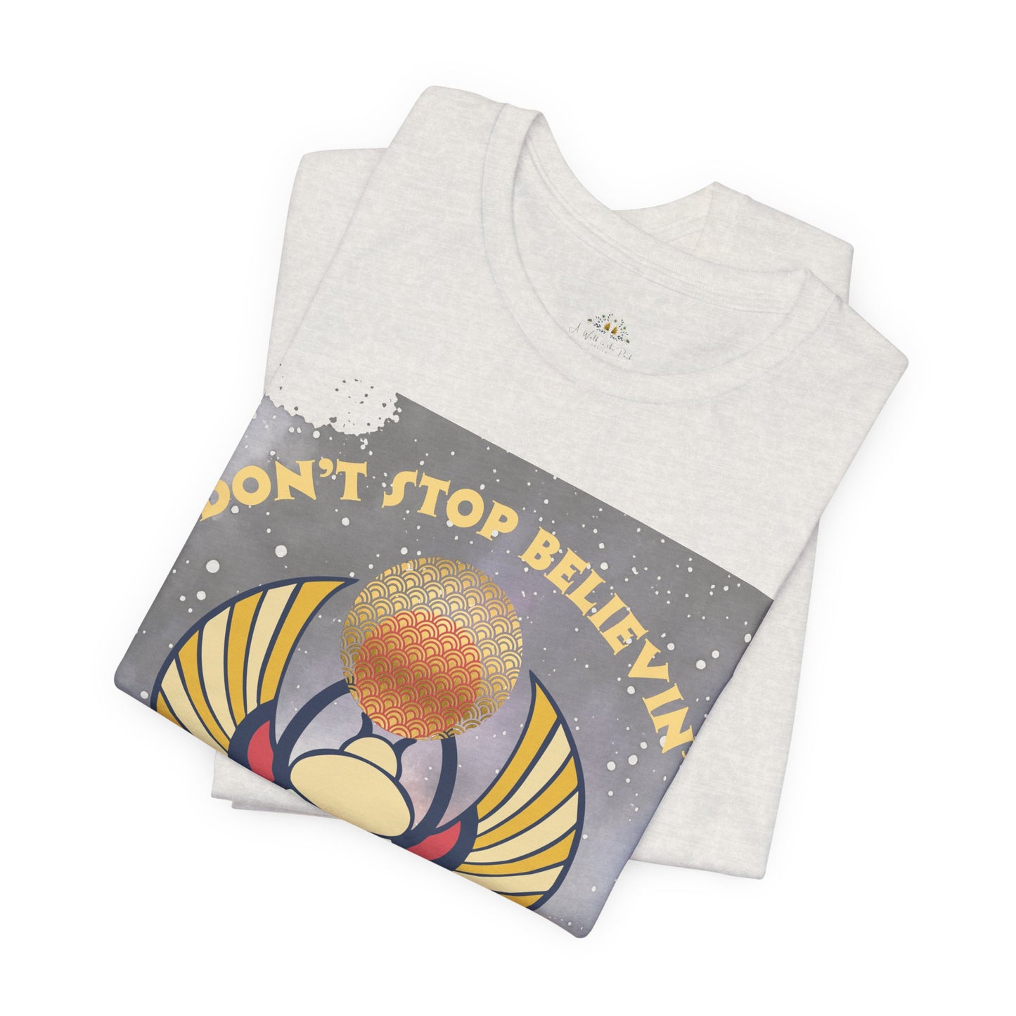Don’t Stop Believin’ Retro Christian T-Shirt | Hebrews 11:1 Faith Tee