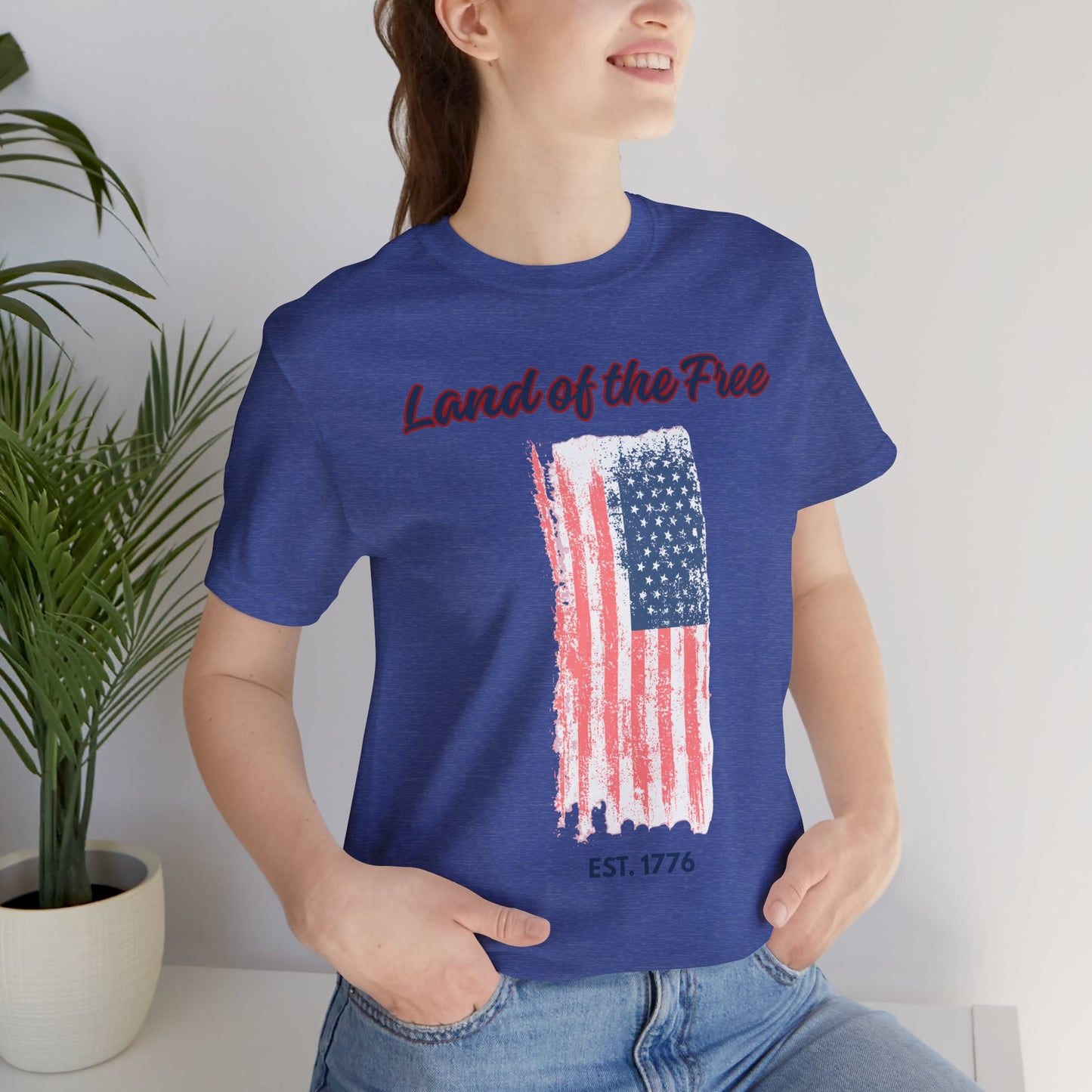 Land of the Free Flag T-Shirt — Est. 1776 Patriotic Tee