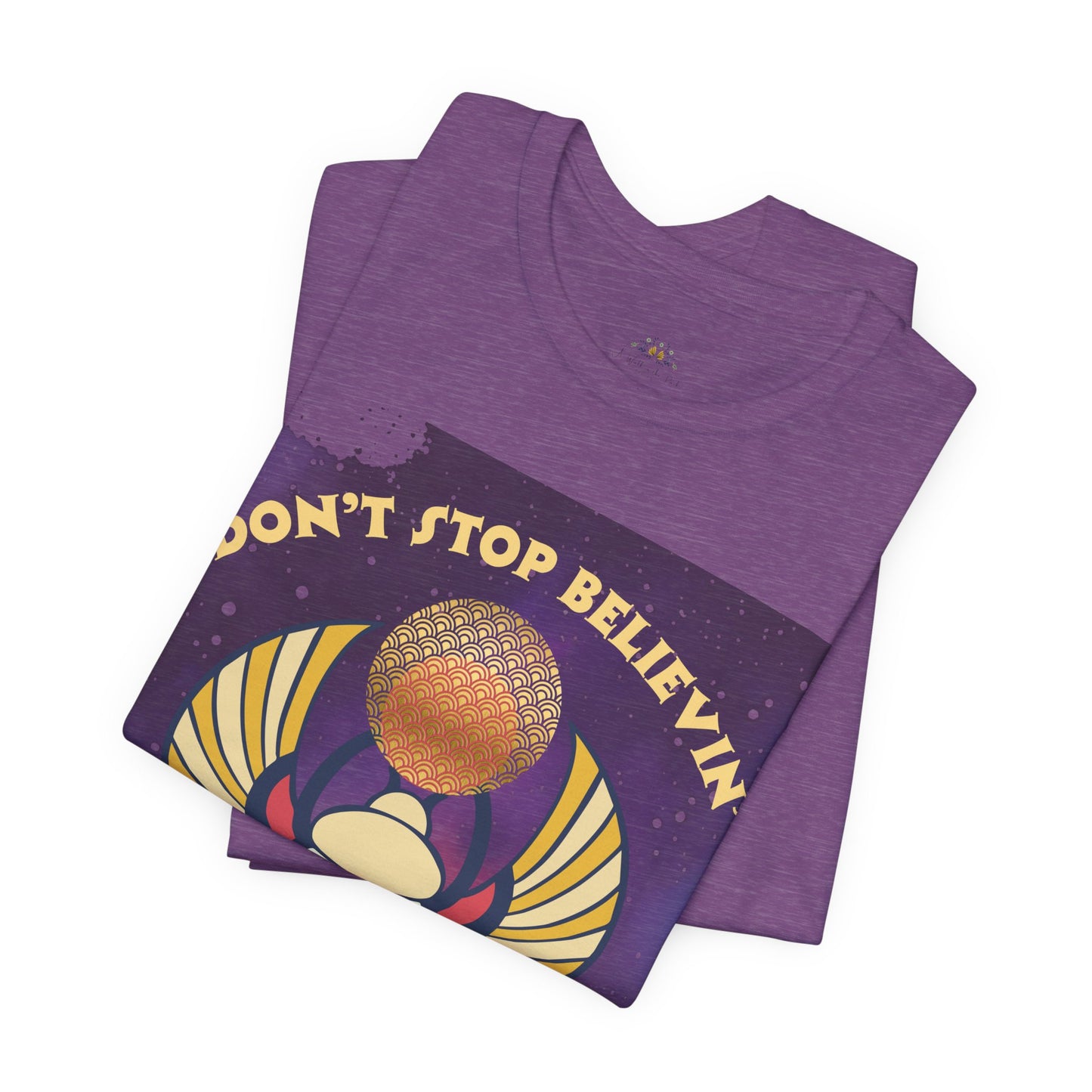 Don’t Stop Believin’ Retro Christian T-Shirt | Hebrews 11:1 Faith Tee