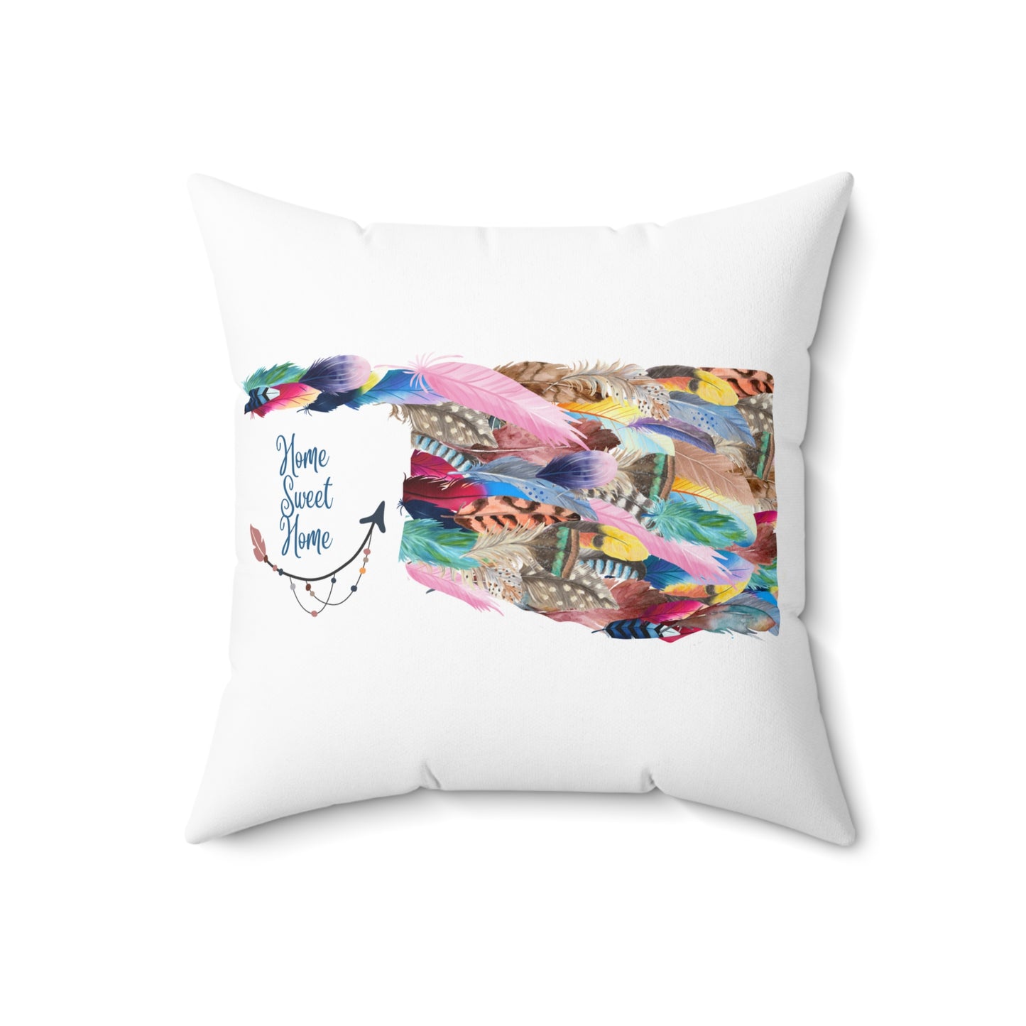 Oklahoma is Home Sweet Home-Spun Polyester Square Pillow