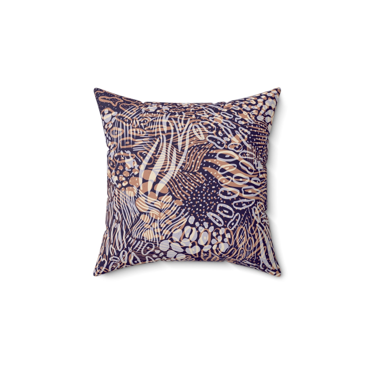 Square Pillow - Sweater Weather Animal Print Decorative Pillow