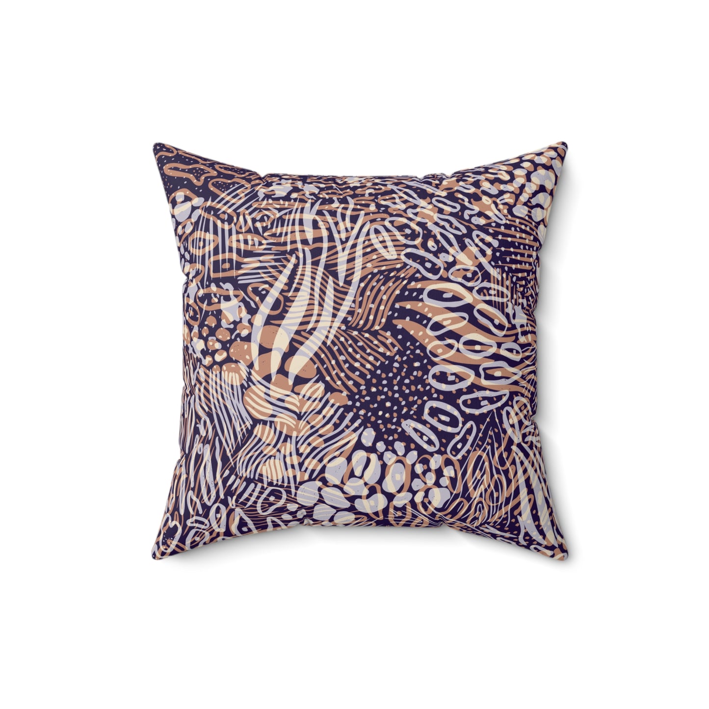 Square Pillow - Sweater Weather Animal Print Decorative Pillow