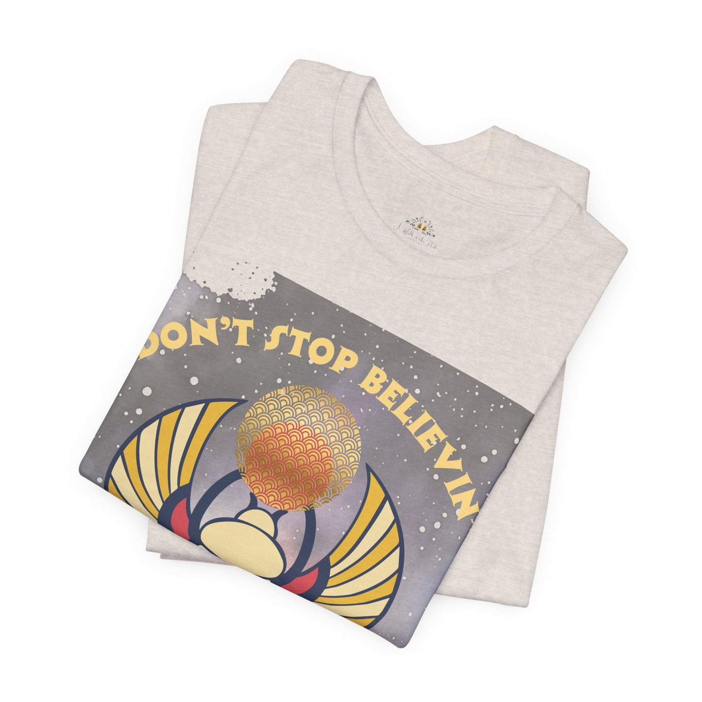 Don’t Stop Believin’ Retro Christian T-Shirt | Hebrews 11:1 Faith Tee