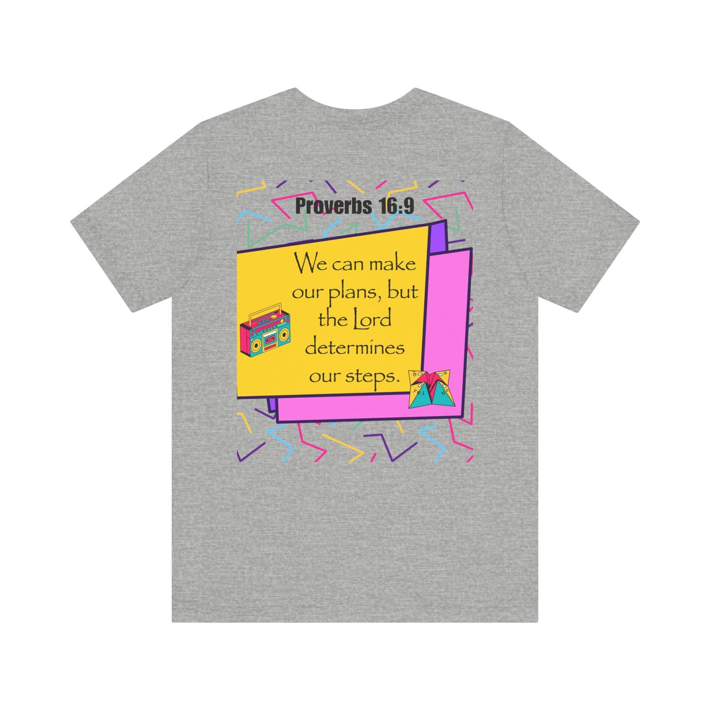 Step by Step Proverbs 16:9 Retro Christian T-Shirt