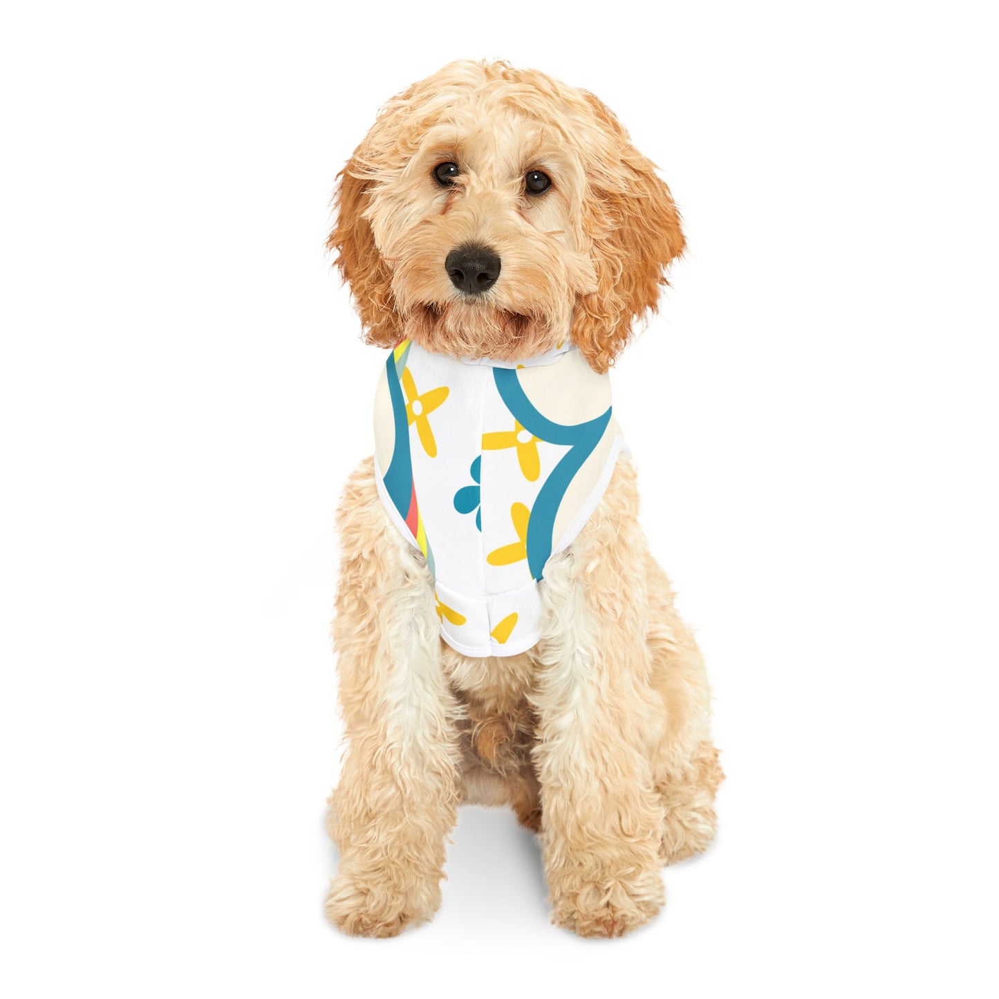 Colorful Floral Pet Hoodie, Cute Dog Sweater, Spring Pet Apparel, Cozy Animal Clothing, Vibrant Hoodie for Pets