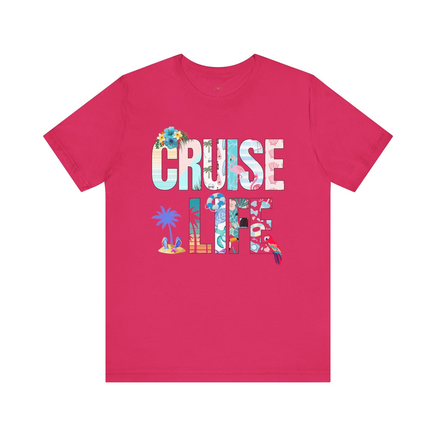 Tropical Cruise Life Tee, Vacation Shirt, Summer Wardrobe Essential, Unisex Graphic Tee, Beachwear, Travel Gift, Casual Style