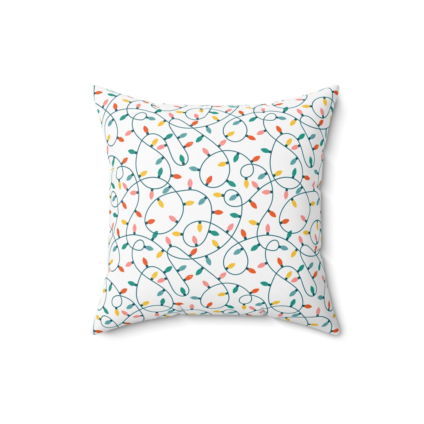 Merry Merry Merry Christmas- Spun Polyester Square Pillow