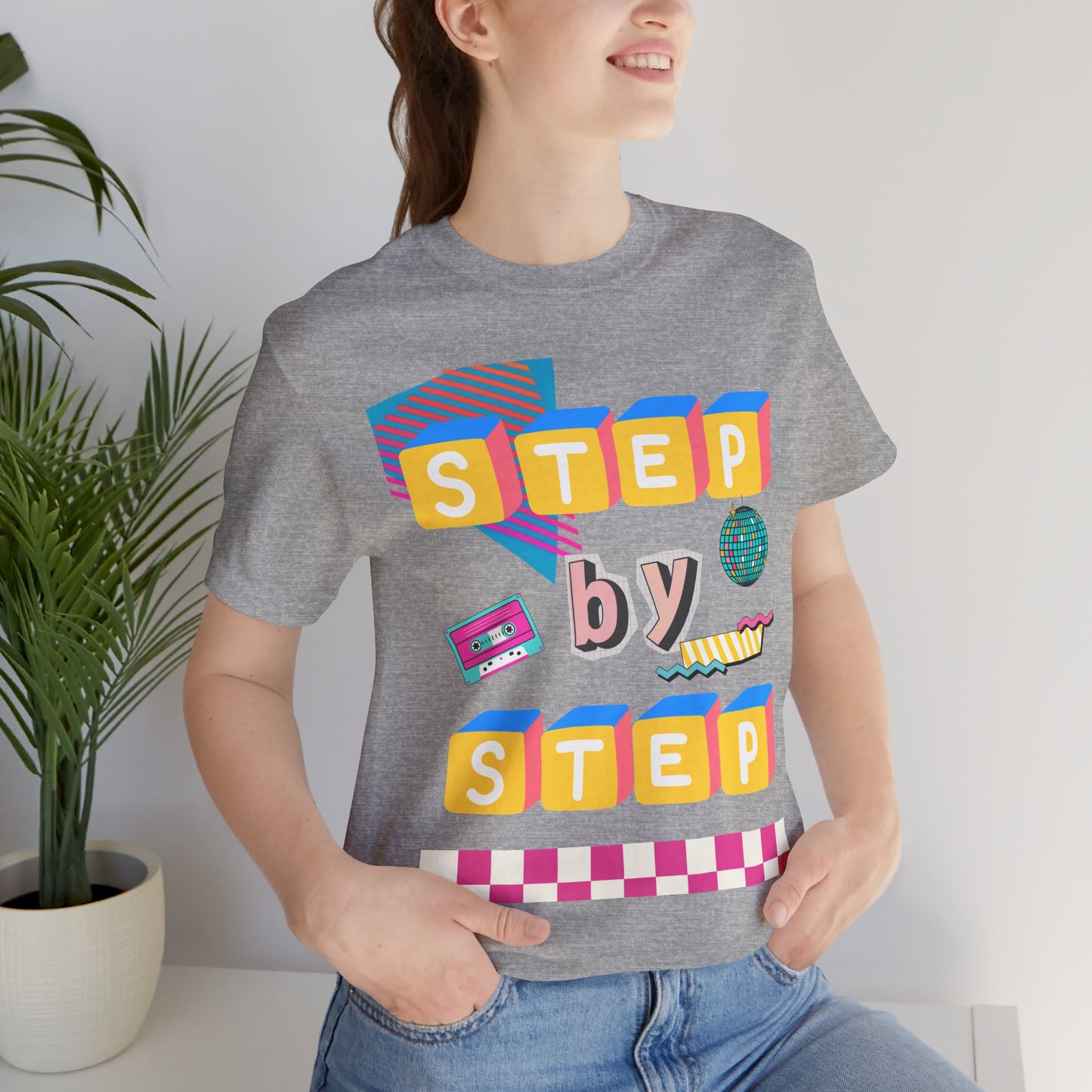 Step by Step Proverbs 16:9 Retro Christian T-Shirt