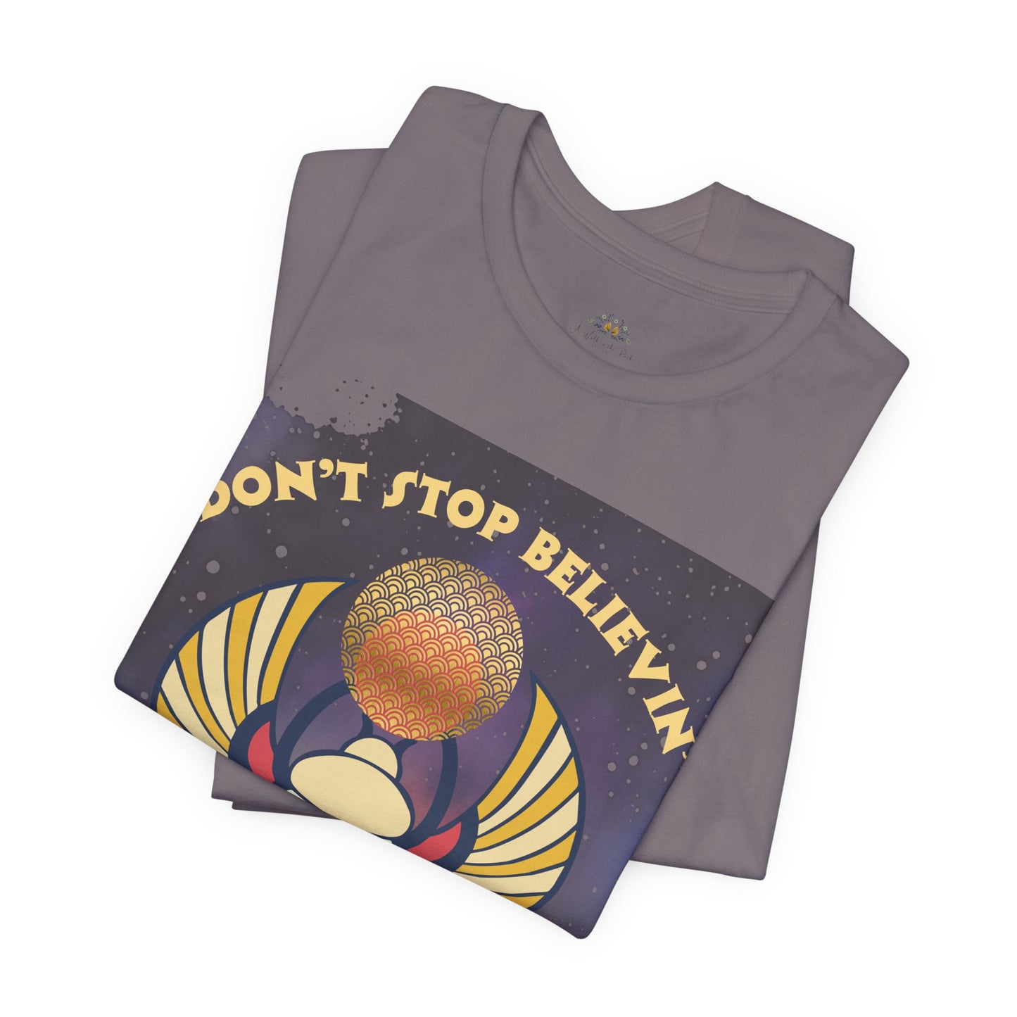 Don’t Stop Believin’ Retro Christian T-Shirt | Hebrews 11:1 Faith Tee
