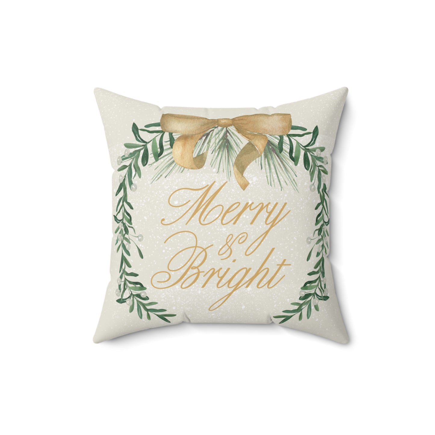 Merry & Bright -Spun Polyester Square Pillow