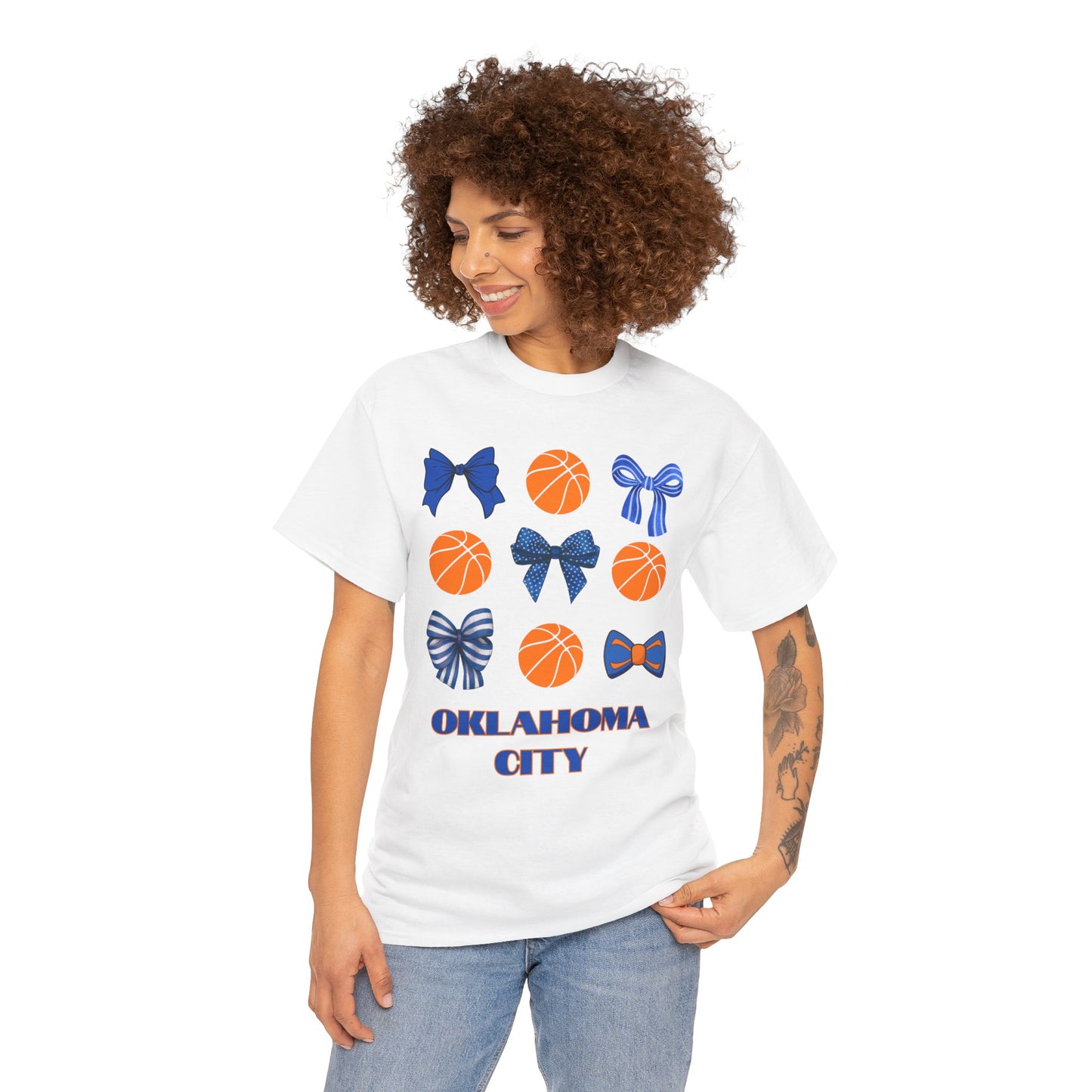 OKC Hoops & Bows Tee – Thunder Edition