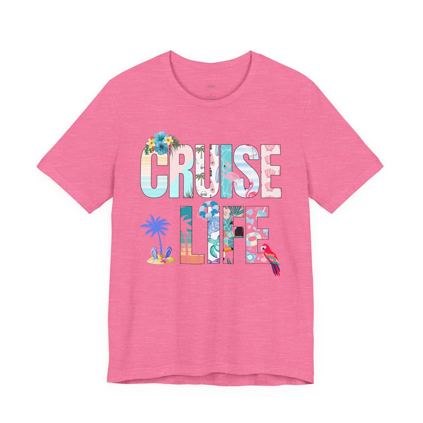 Tropical Cruise Life Tee, Vacation Shirt, Summer Wardrobe Essential, Unisex Graphic Tee, Beachwear, Travel Gift, Casual Style