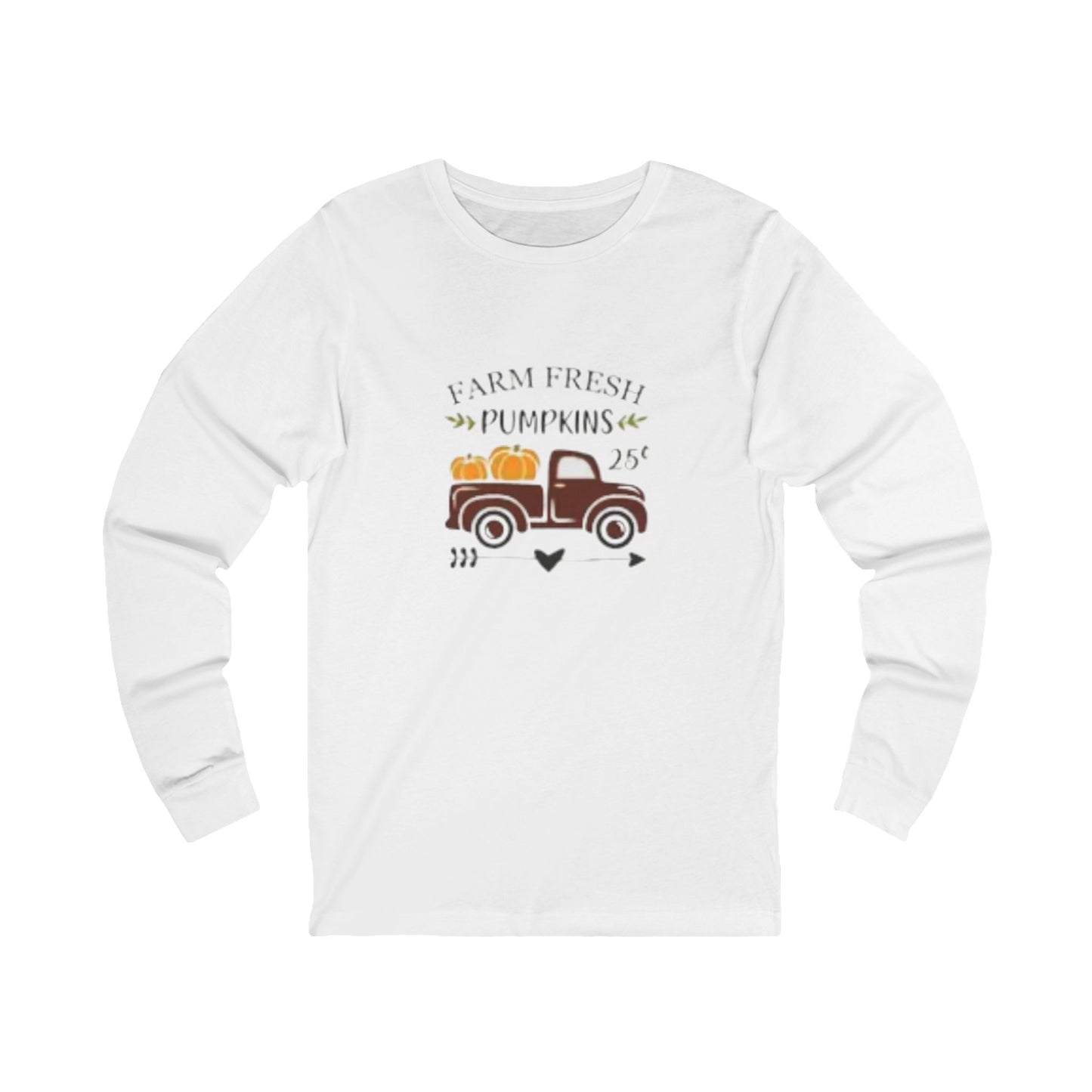 Farm Fresh Pumpkins Long Sleeve Tee– Vintage Fall Truck Graphic Shirt, Cozy Fall Shirt, Unisex Autumn Apparel, Halloween Gift, Pumpkin Lover Top