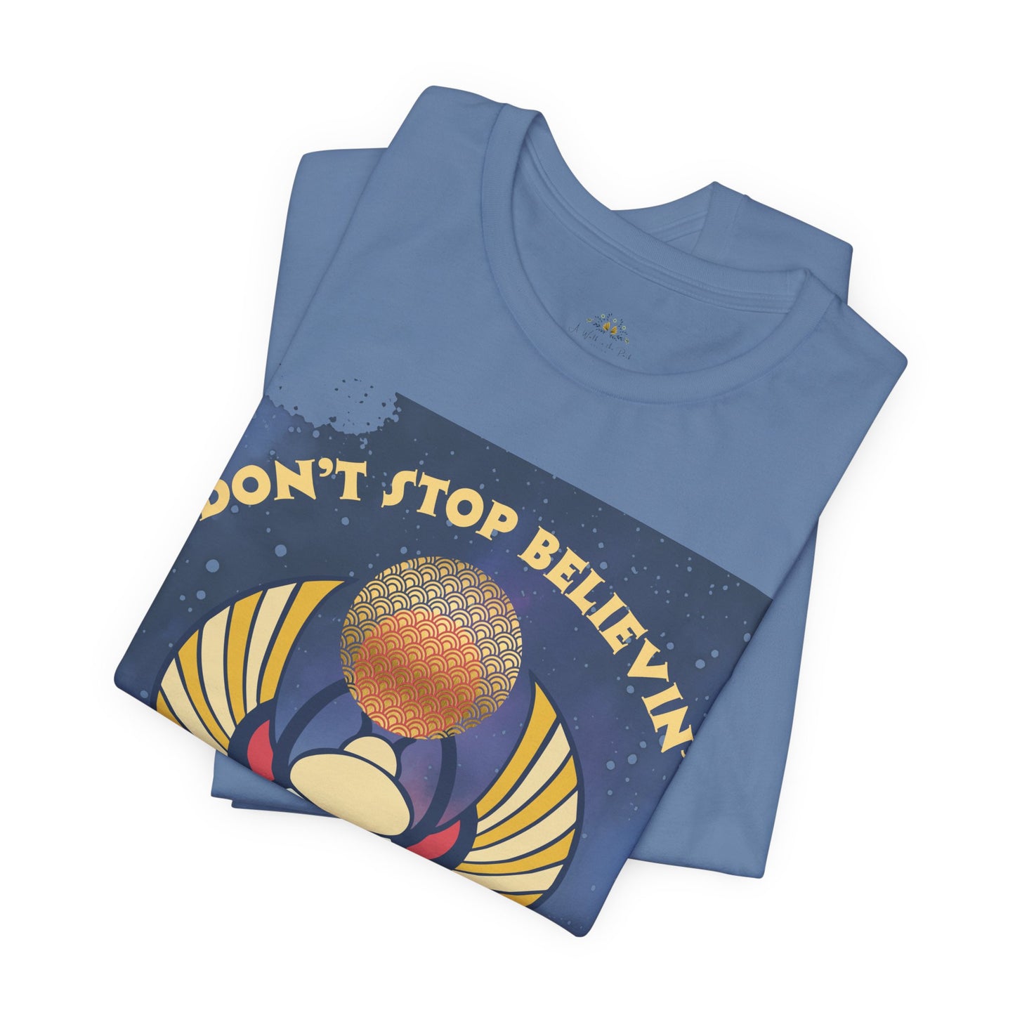 Don’t Stop Believin’ Retro Christian T-Shirt | Hebrews 11:1 Faith Tee
