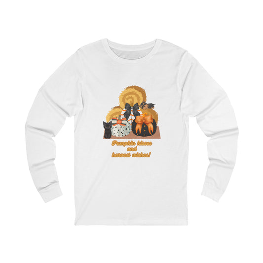 Pumpkin Kisses and Harvest Wishes Unisex Tee