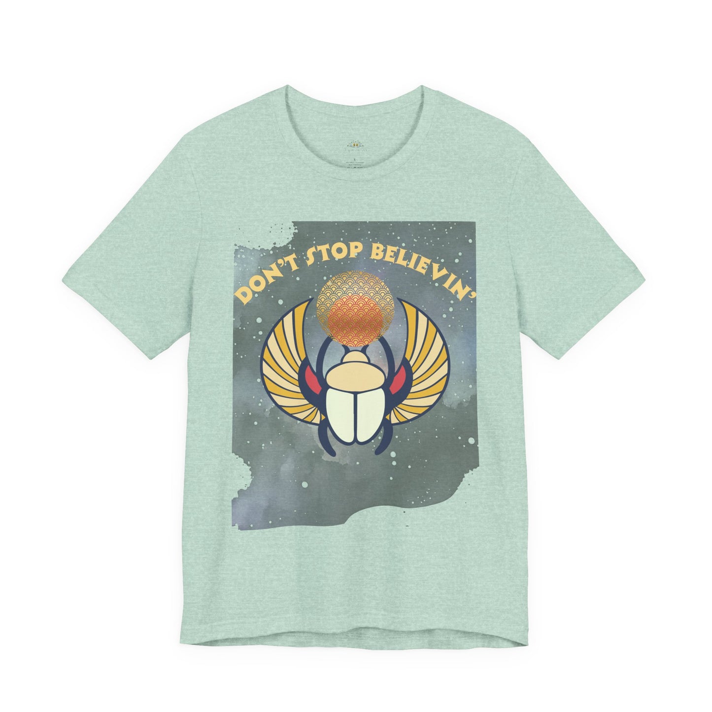 Don’t Stop Believin’ Retro Christian T-Shirt | Hebrews 11:1 Faith Tee