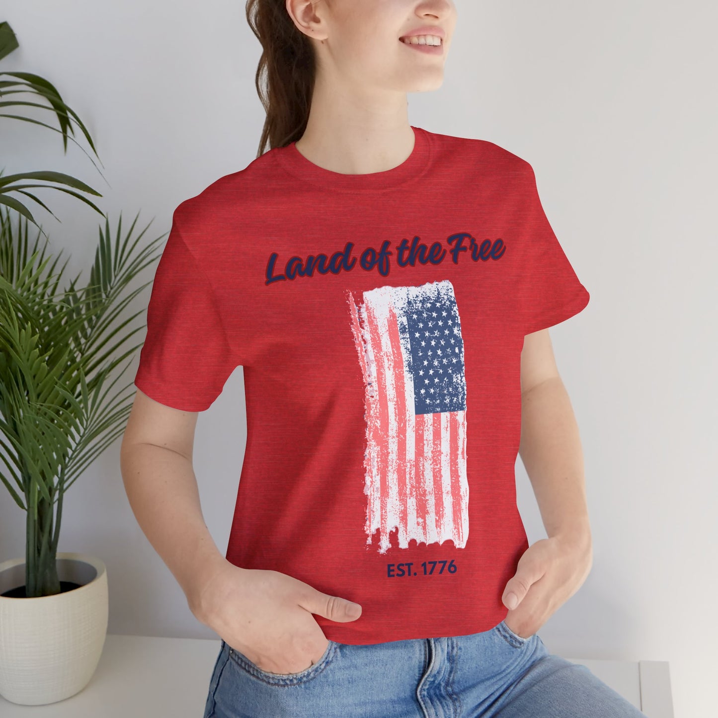 Land of the Free Flag T-Shirt — Est. 1776 Patriotic Tee