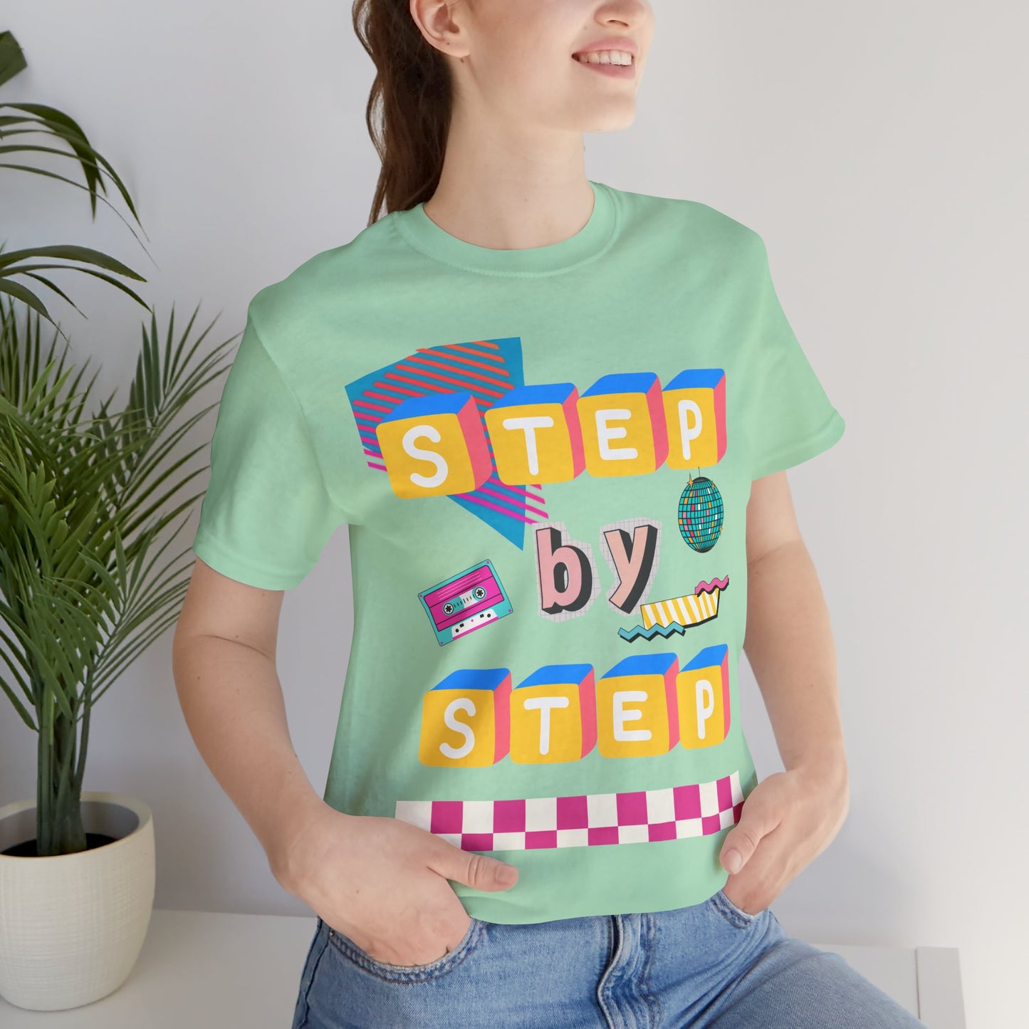 Step by Step Proverbs 16:9 Retro Christian T-Shirt