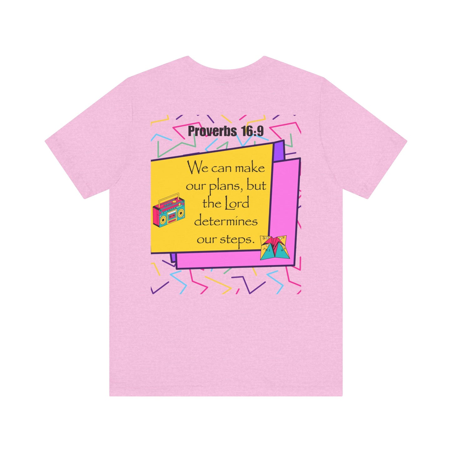 Step by Step Proverbs 16:9 Retro Christian T-Shirt