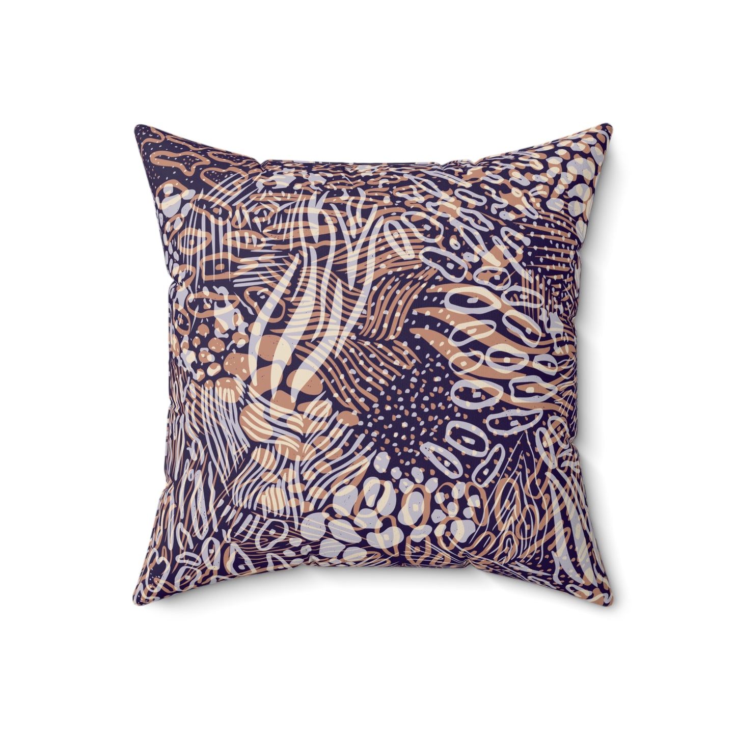 Square Pillow - Sweater Weather Animal Print Decorative Pillow