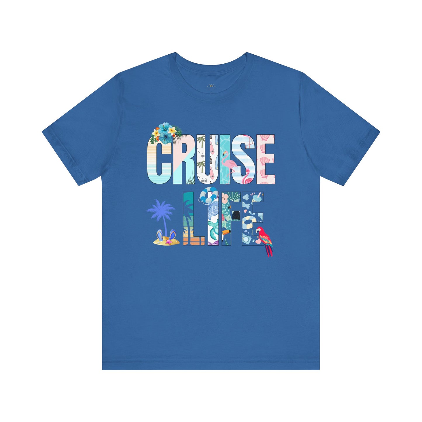 Tropical Cruise Life Tee, Vacation Shirt, Summer Wardrobe Essential, Unisex Graphic Tee, Beachwear, Travel Gift, Casual Style