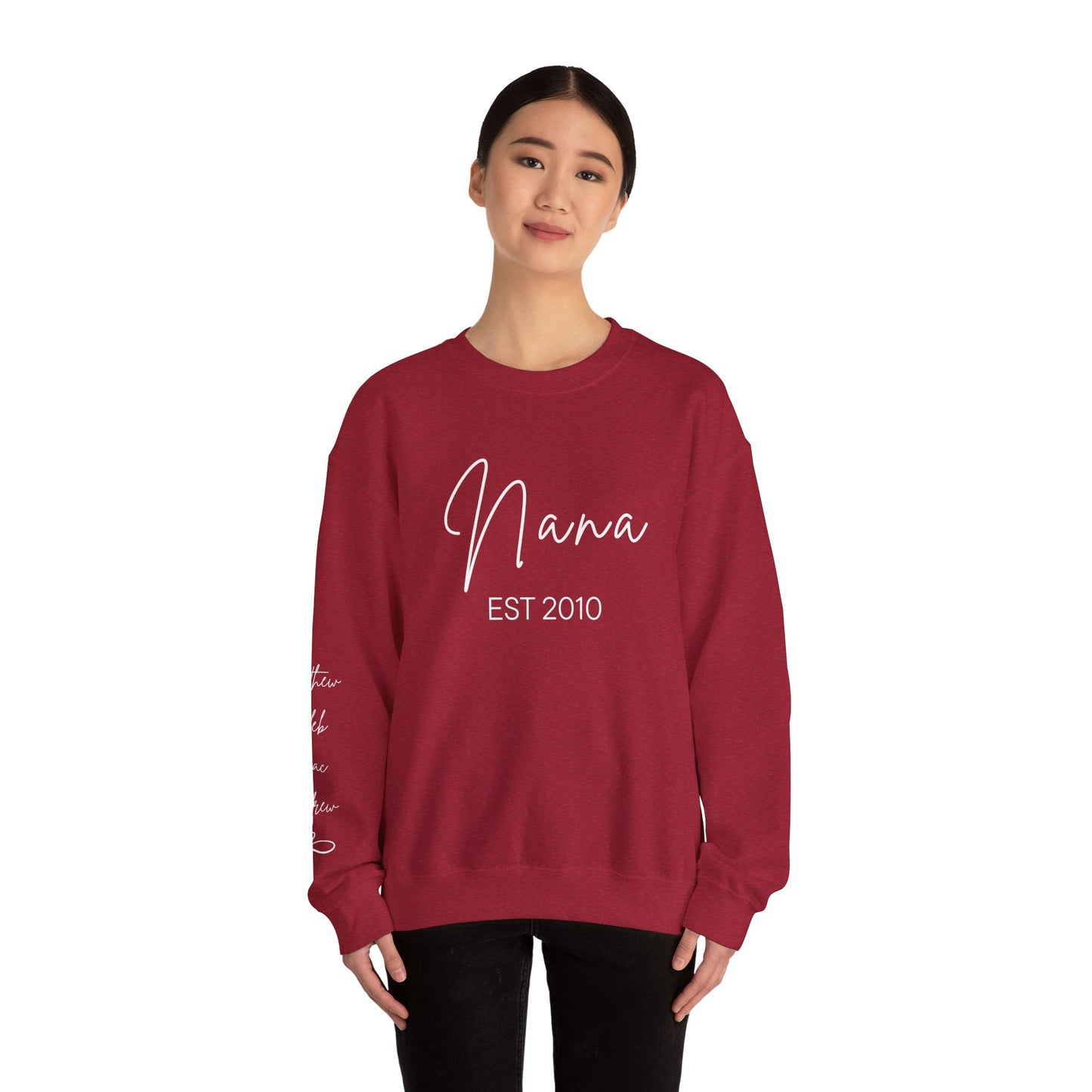 Personalized "Nana" Sweatshirt - Script Graphic, Minimal Cozy Pullover