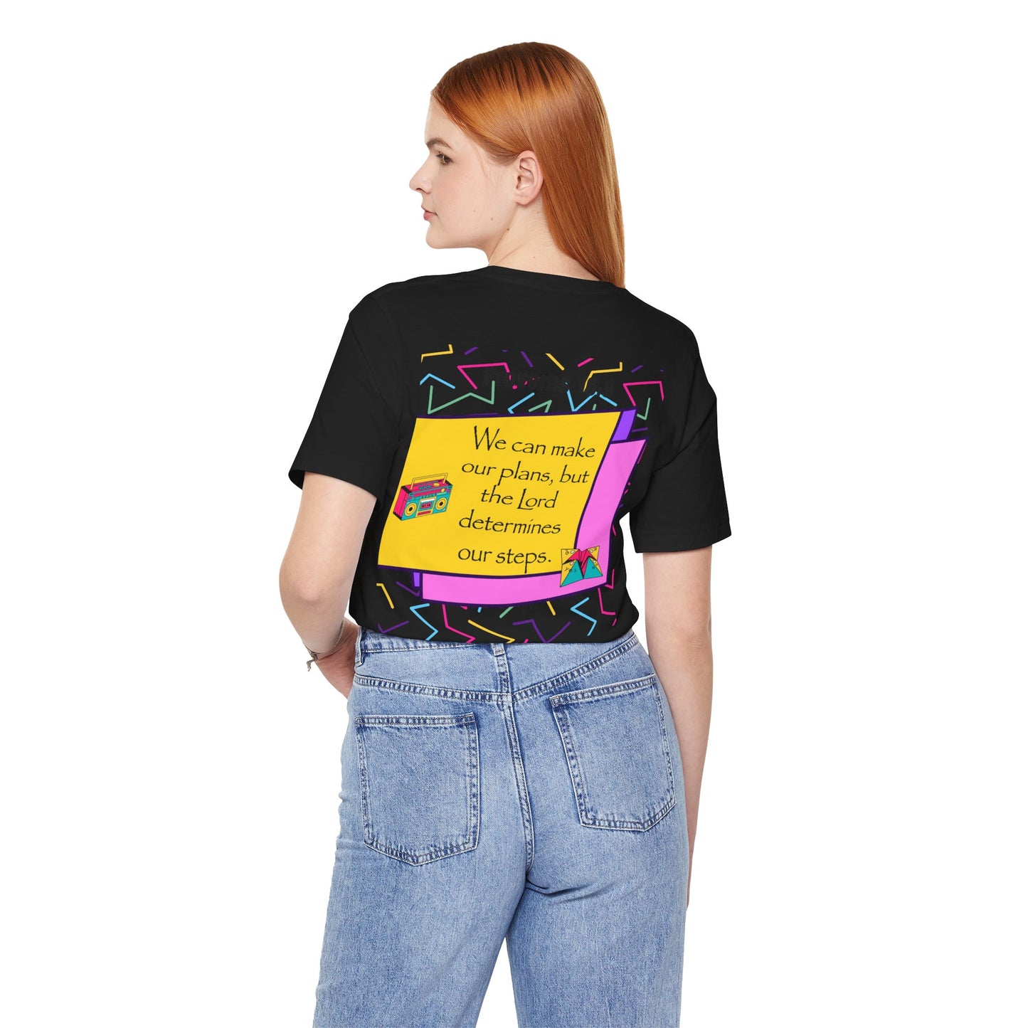 Step by Step Proverbs 16:9 Retro Christian T-Shirt