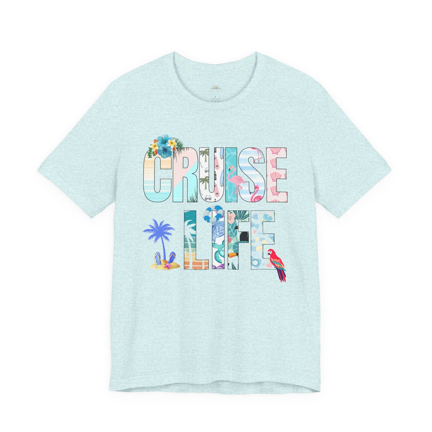 Tropical Cruise Life Tee, Vacation Shirt, Summer Wardrobe Essential, Unisex Graphic Tee, Beachwear, Travel Gift, Casual Style