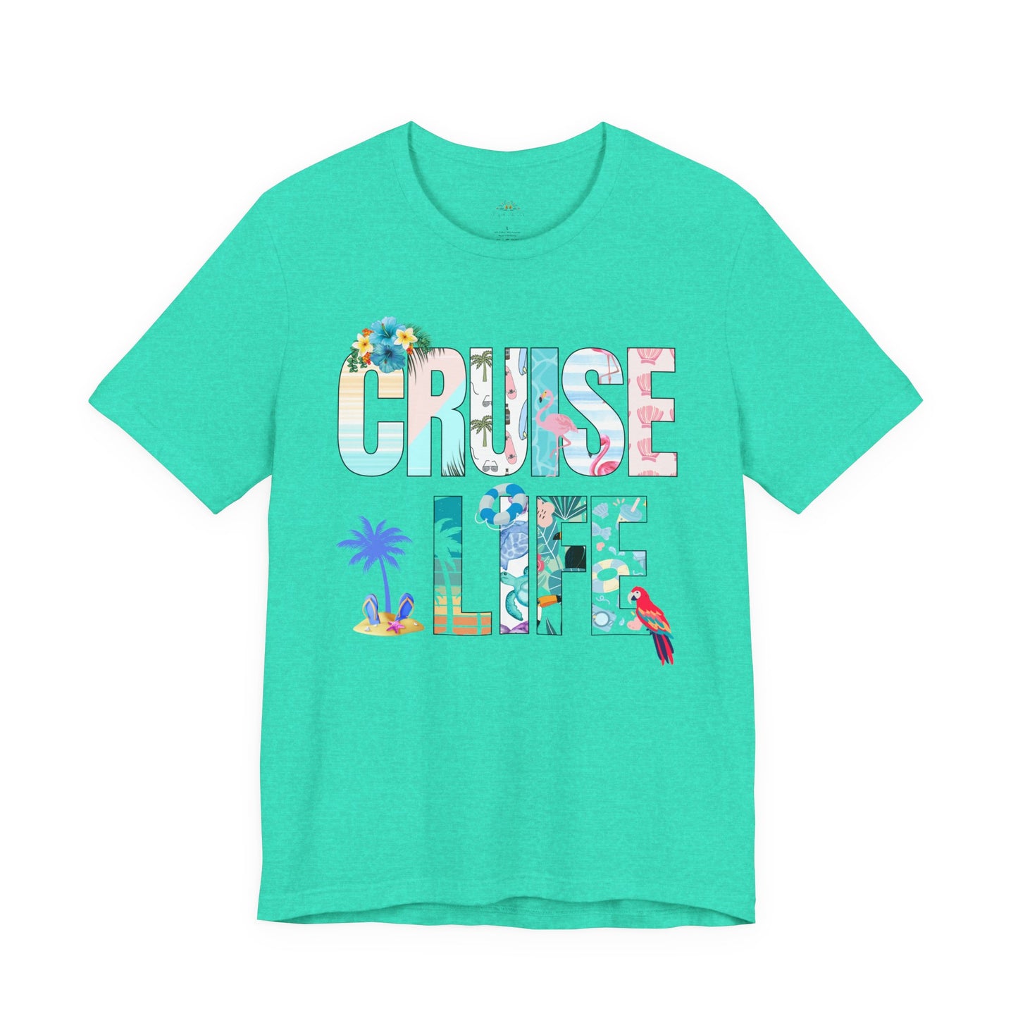 Tropical Cruise Life Tee, Vacation Shirt, Summer Wardrobe Essential, Unisex Graphic Tee, Beachwear, Travel Gift, Casual Style
