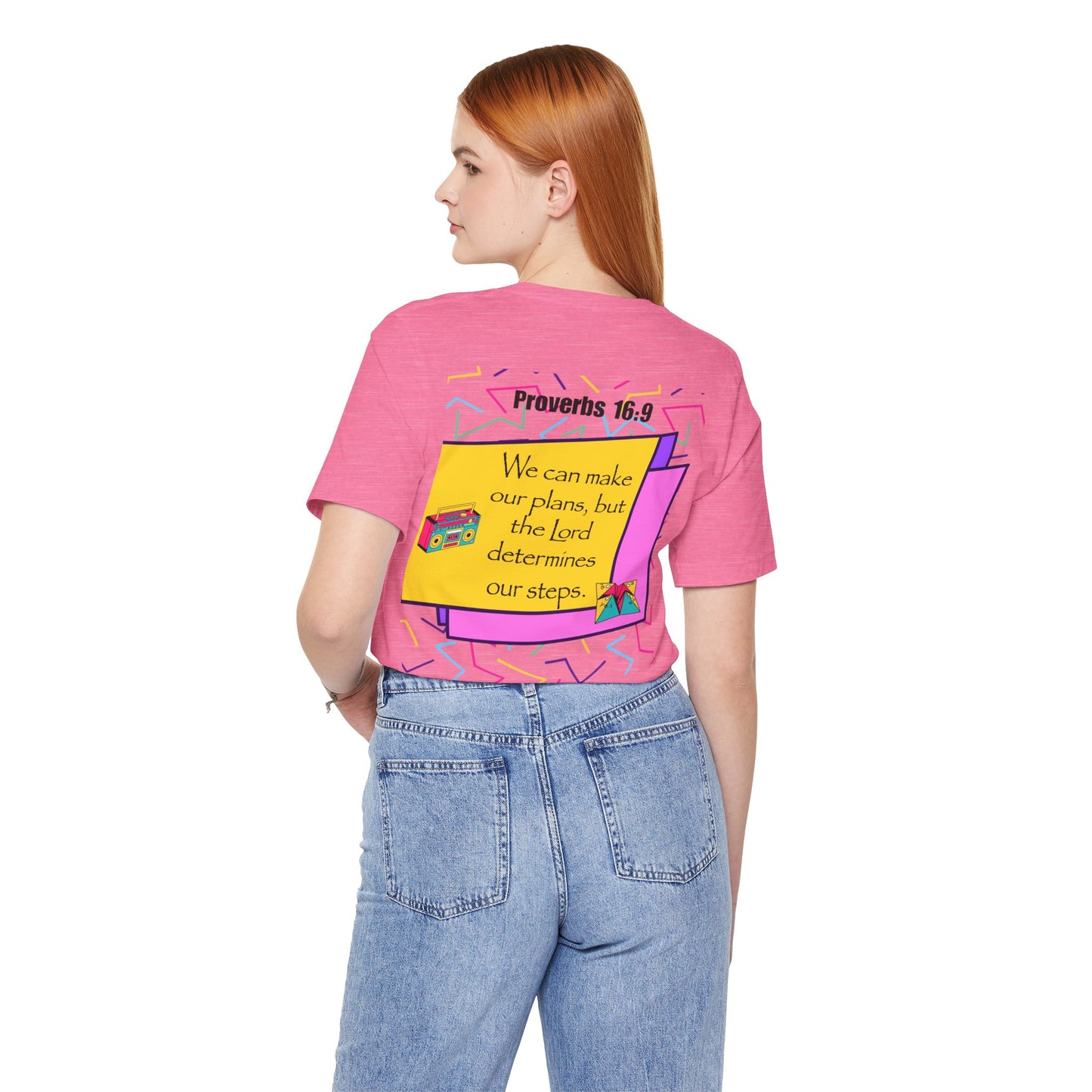 Step by Step Proverbs 16:9 Retro Christian T-Shirt
