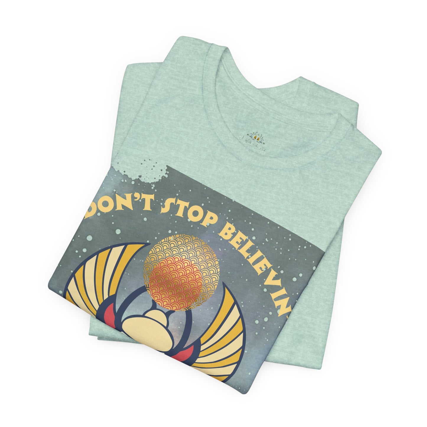 Don’t Stop Believin’ Retro Christian T-Shirt | Hebrews 11:1 Faith Tee