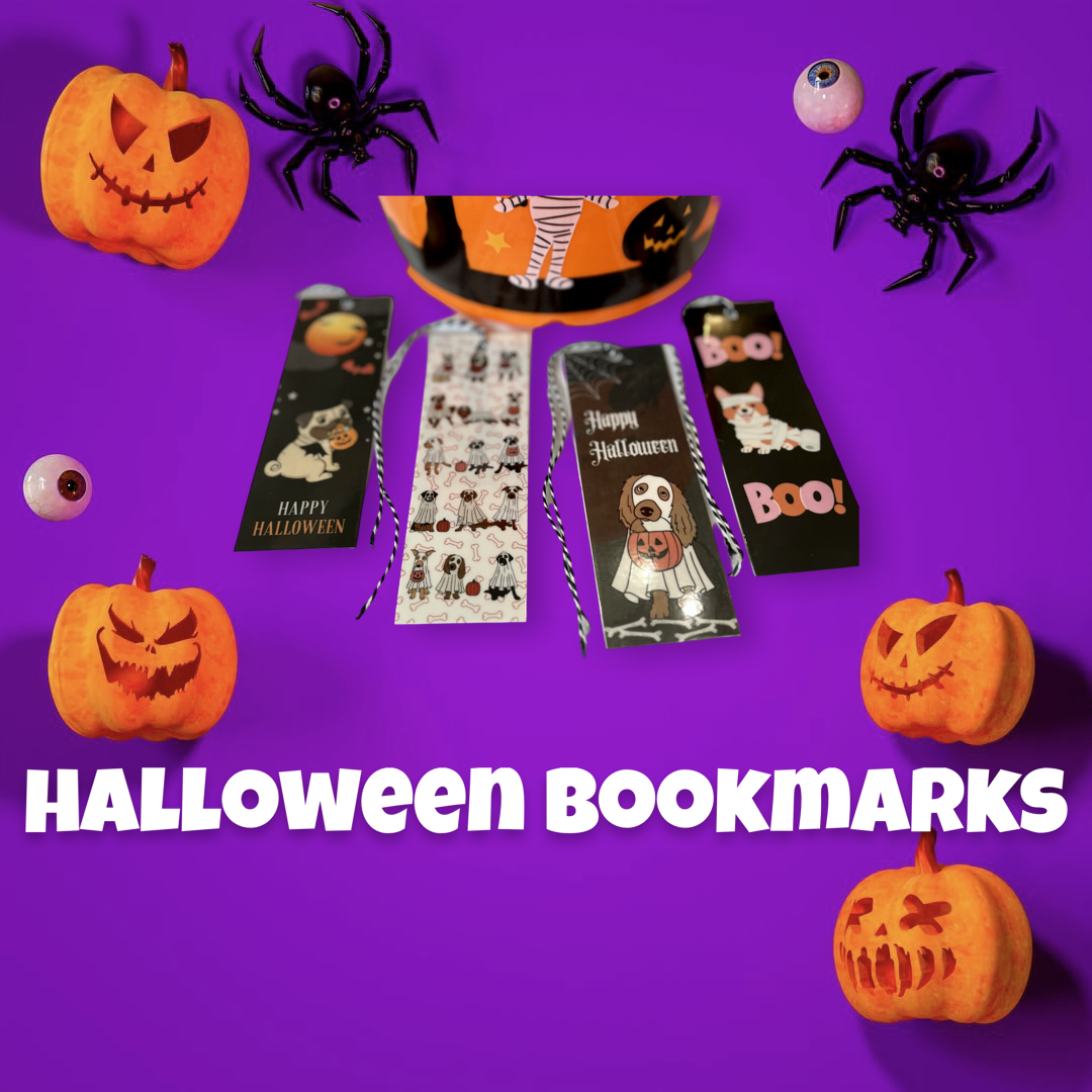 Halloween Bookmarks-candy alternative/class party favor/teal pumpkin gift