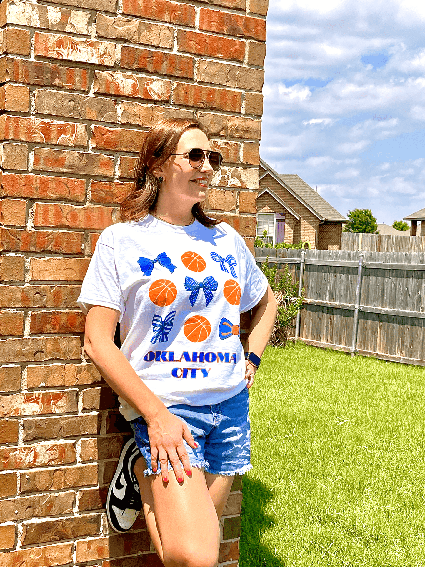 OKC Hoops & Bows Tee – Thunder Edition
