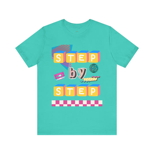 Step by Step Proverbs 16:9 Retro Christian T-Shirt